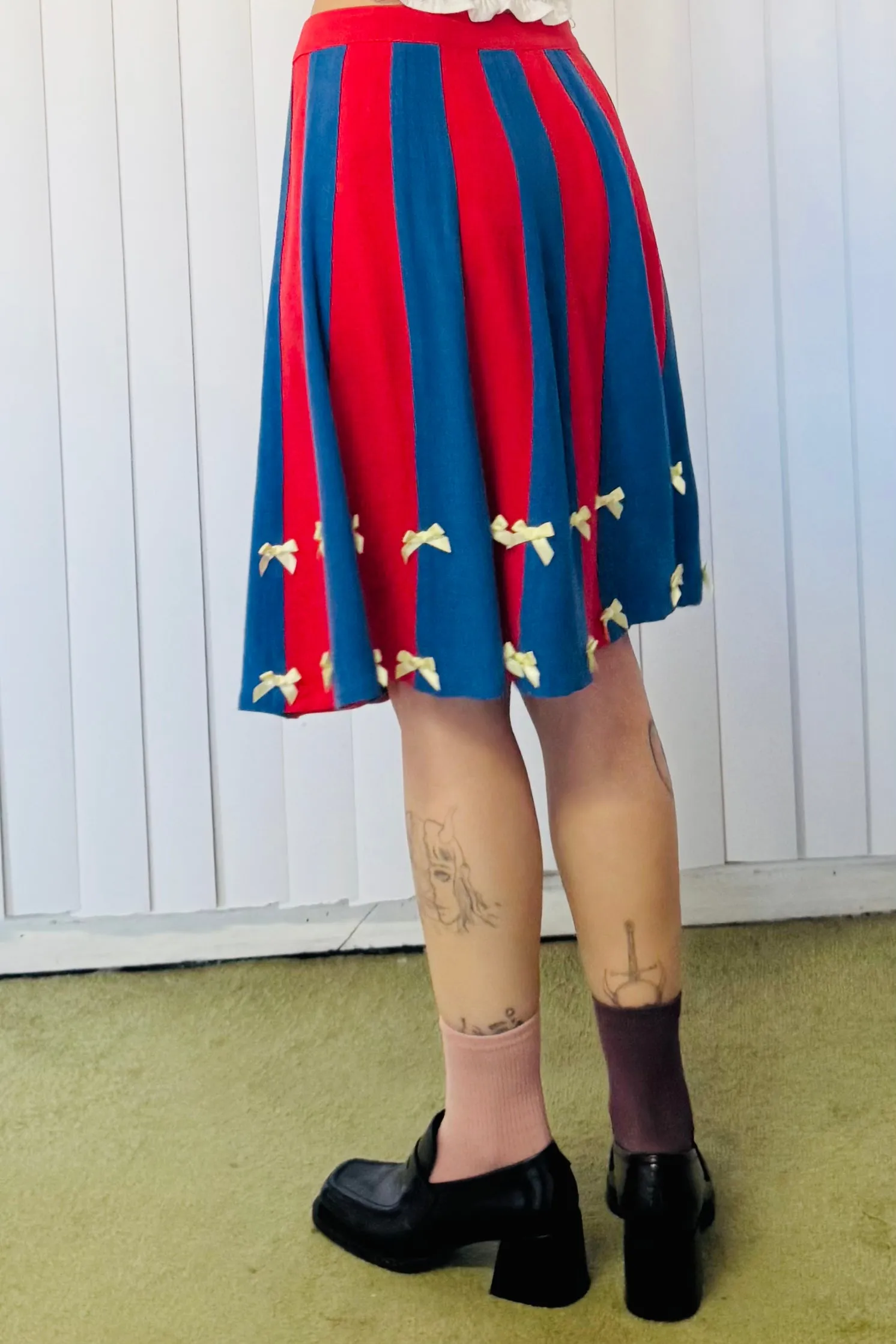 SAMPLE #5 - S Linen Striped Bow Skirt sold by Fashion Brand Company product image thumbnail 2