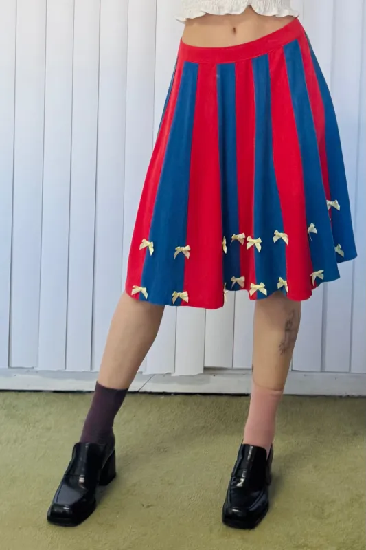 SAMPLE #5 - S Linen Striped Bow Skirt made by Fashion Brand Company