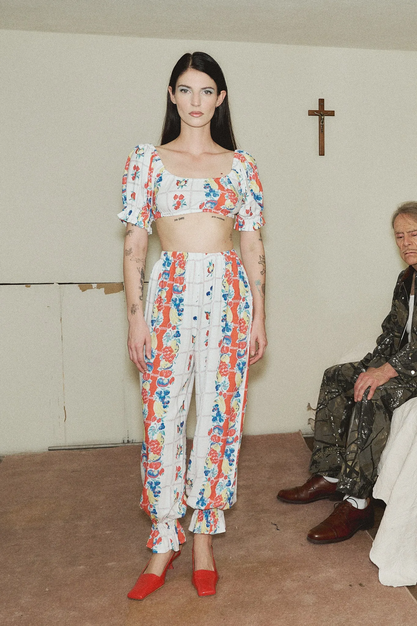 Wench Crop Top Soft Linen Fruity sold by Fashion Brand Company product image thumbnail 2