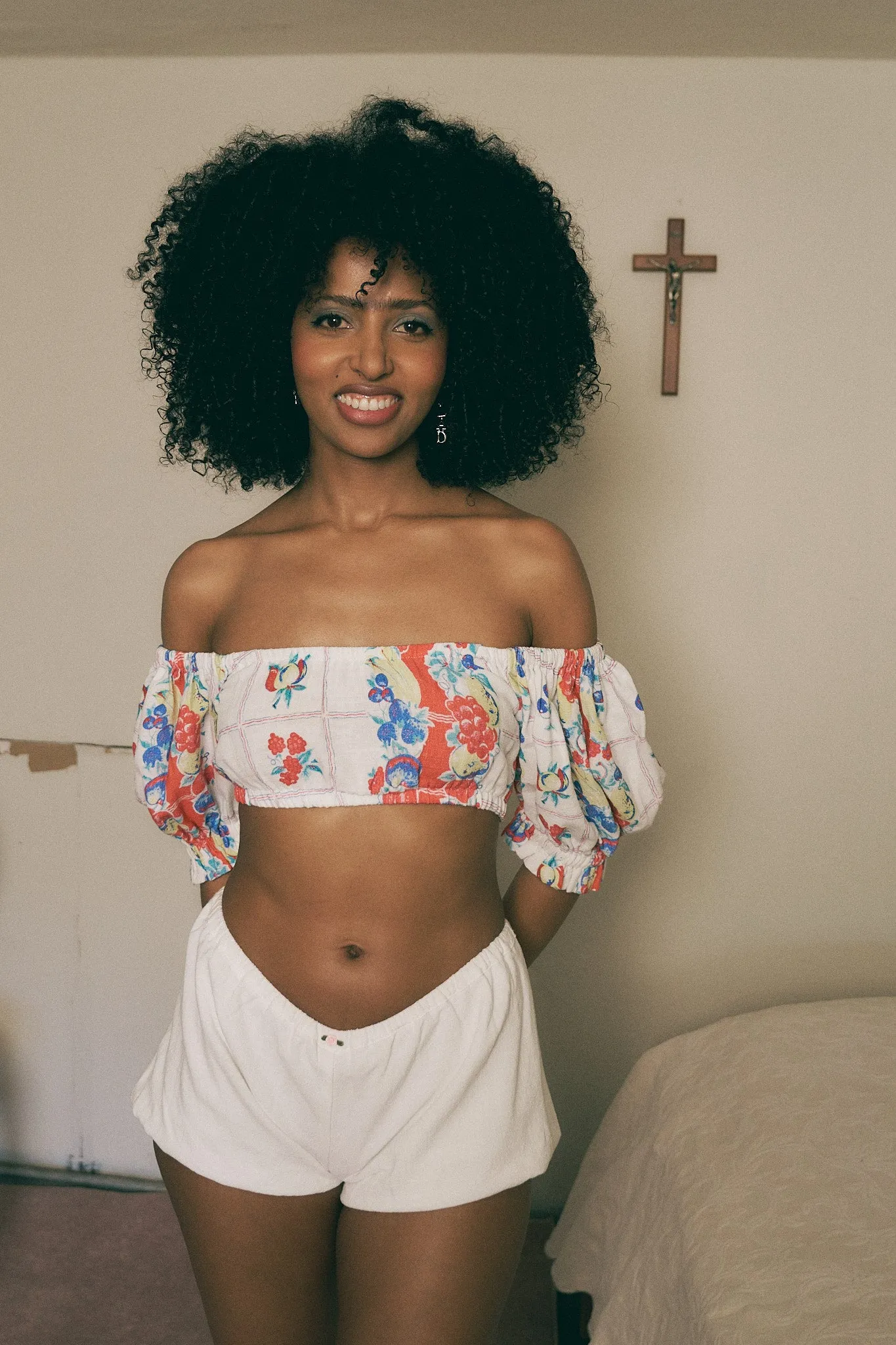 Wench Crop Top Soft Linen Fruity sold by Fashion Brand Company