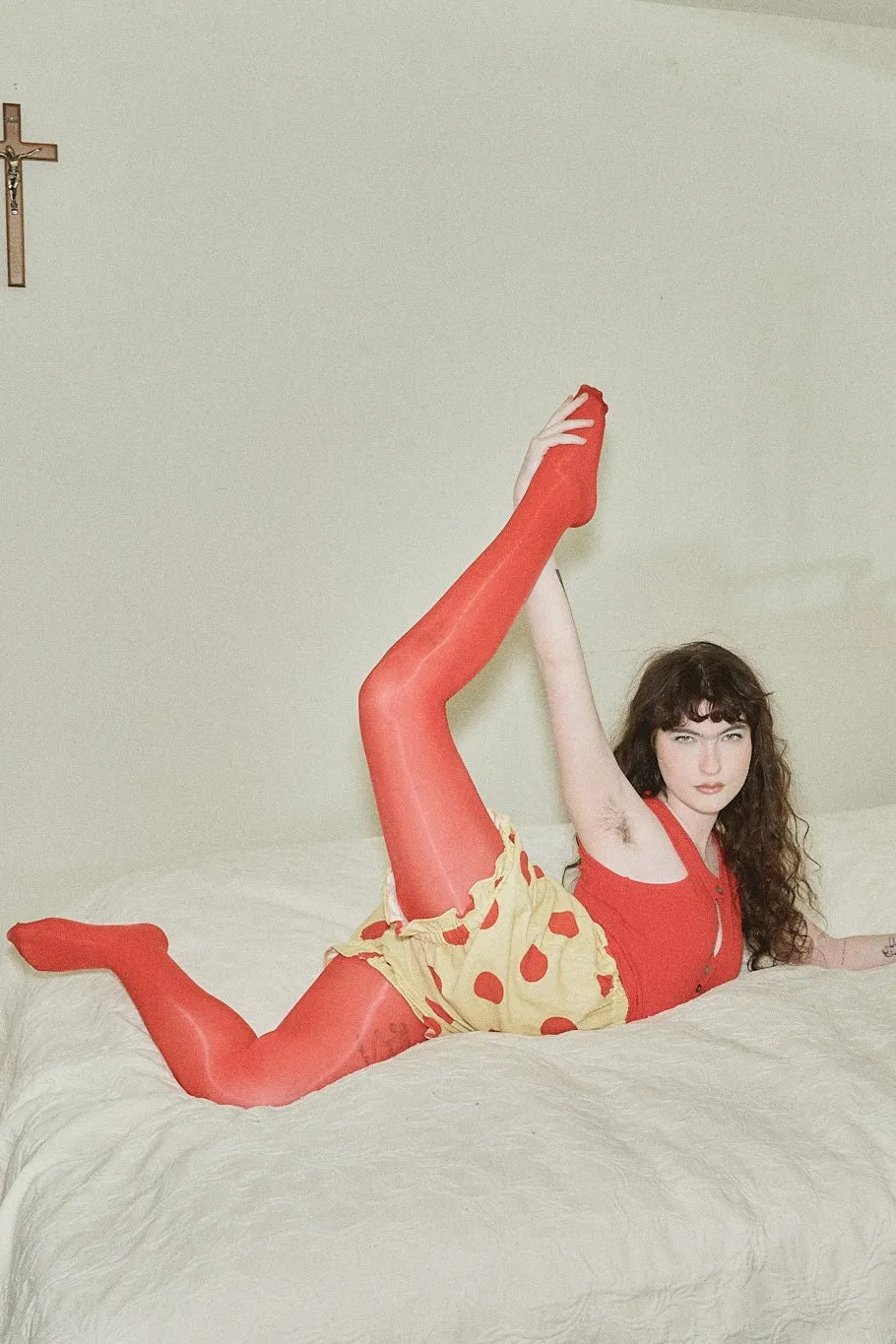 Soft Linen Bloomers Red/Yellow Polka Dot sold by Fashion Brand Company product image thumbnail 2