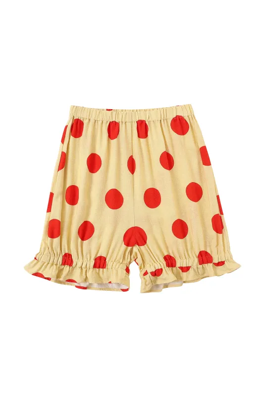 Soft Linen Bloomers Red/Yellow Polka Dot made by Fashion Brand Company