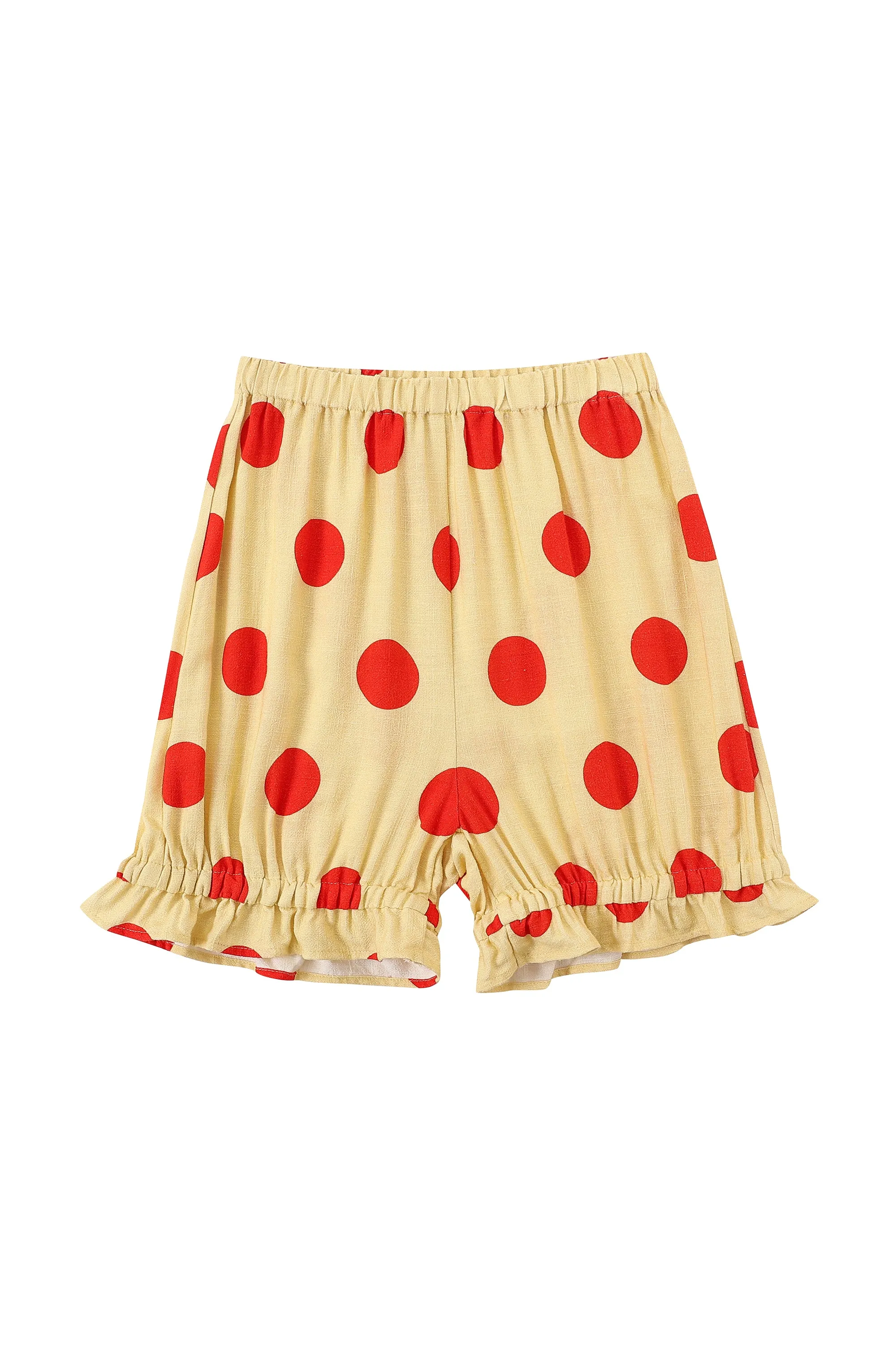 Soft Linen Bloomers Red/Yellow Polka Dot sold by Fashion Brand Company