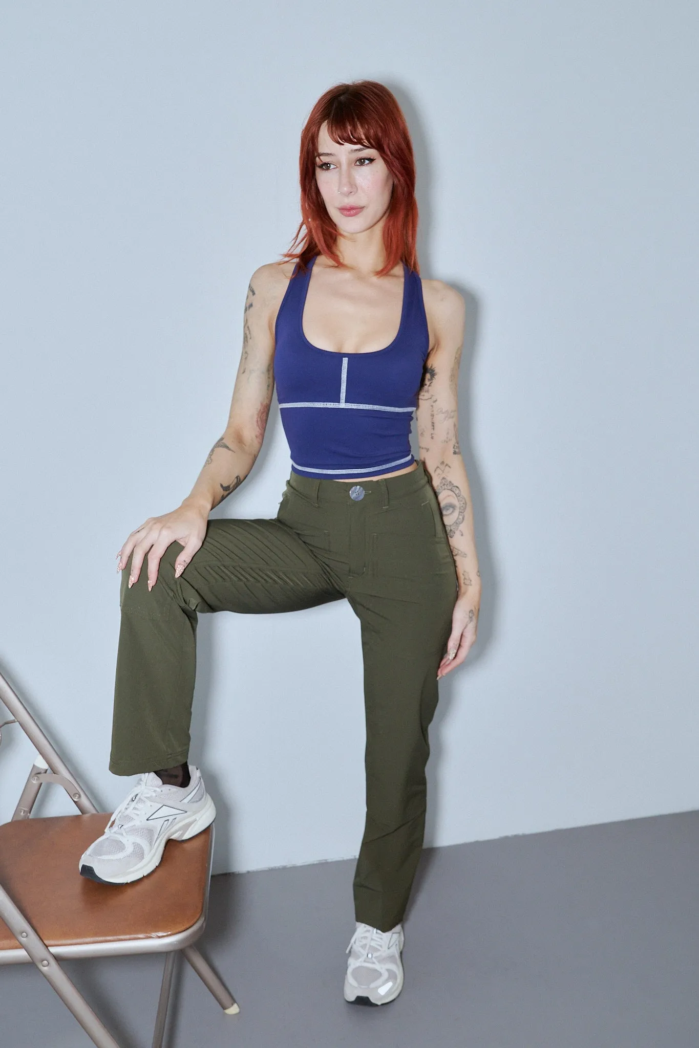 High Waisted Trail Pants Moss sold by Fashion Brand Company