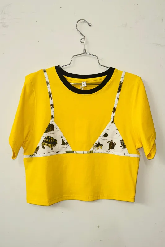 #11 XL Scrap Bikini Bod Tommy Tee Yellow /  Turtles  Bikini made by Fashion Brand Company