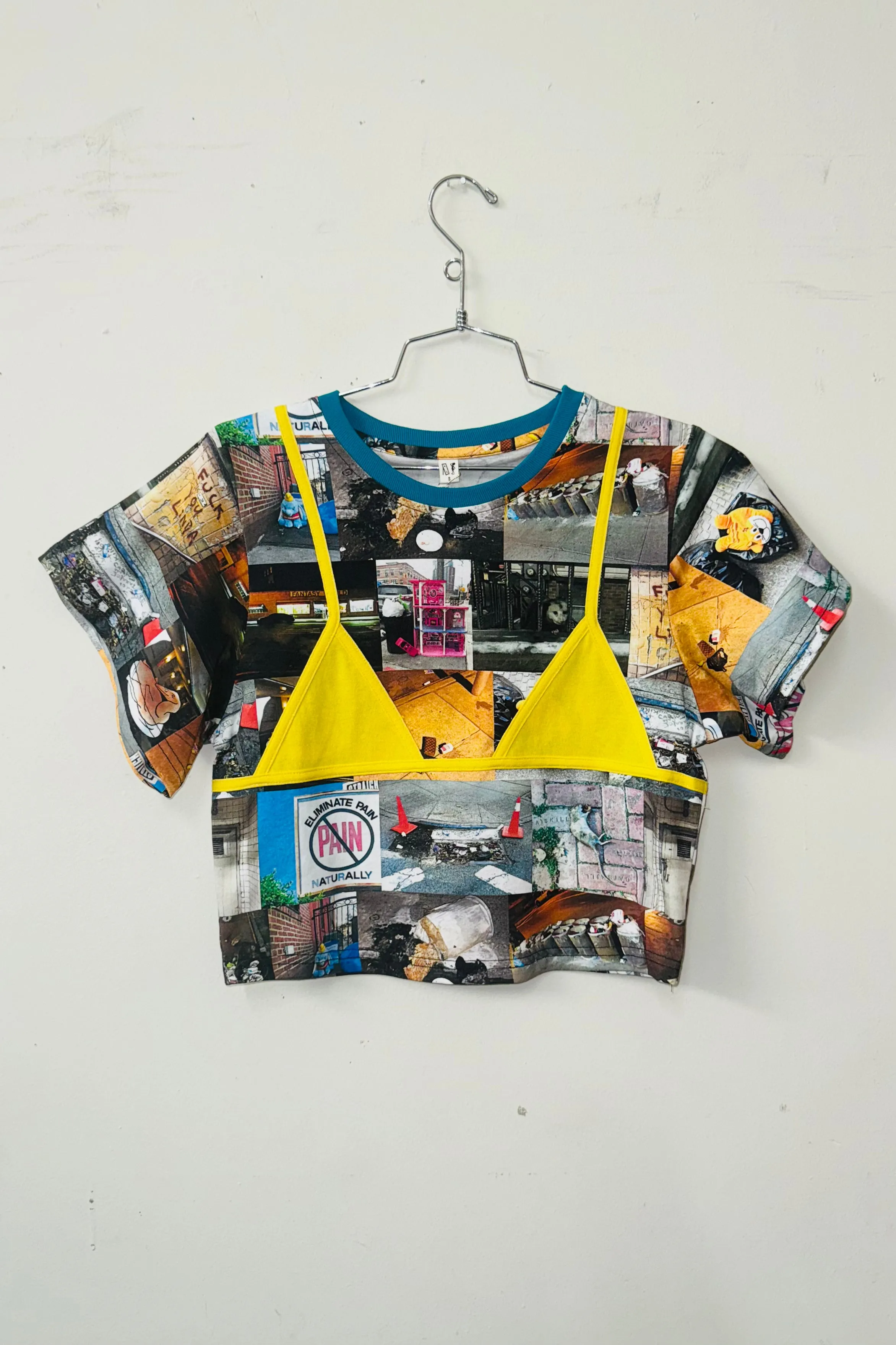 #6 L Scrap Bikini Bod Tommy Tee NYC Trash / Yellow Bikini sold by Fashion Brand Company