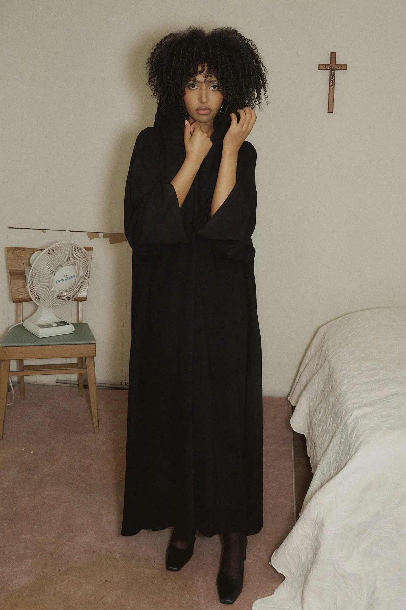 Summer Death Cloak Soft Linen Black sold by Fashion Brand Company