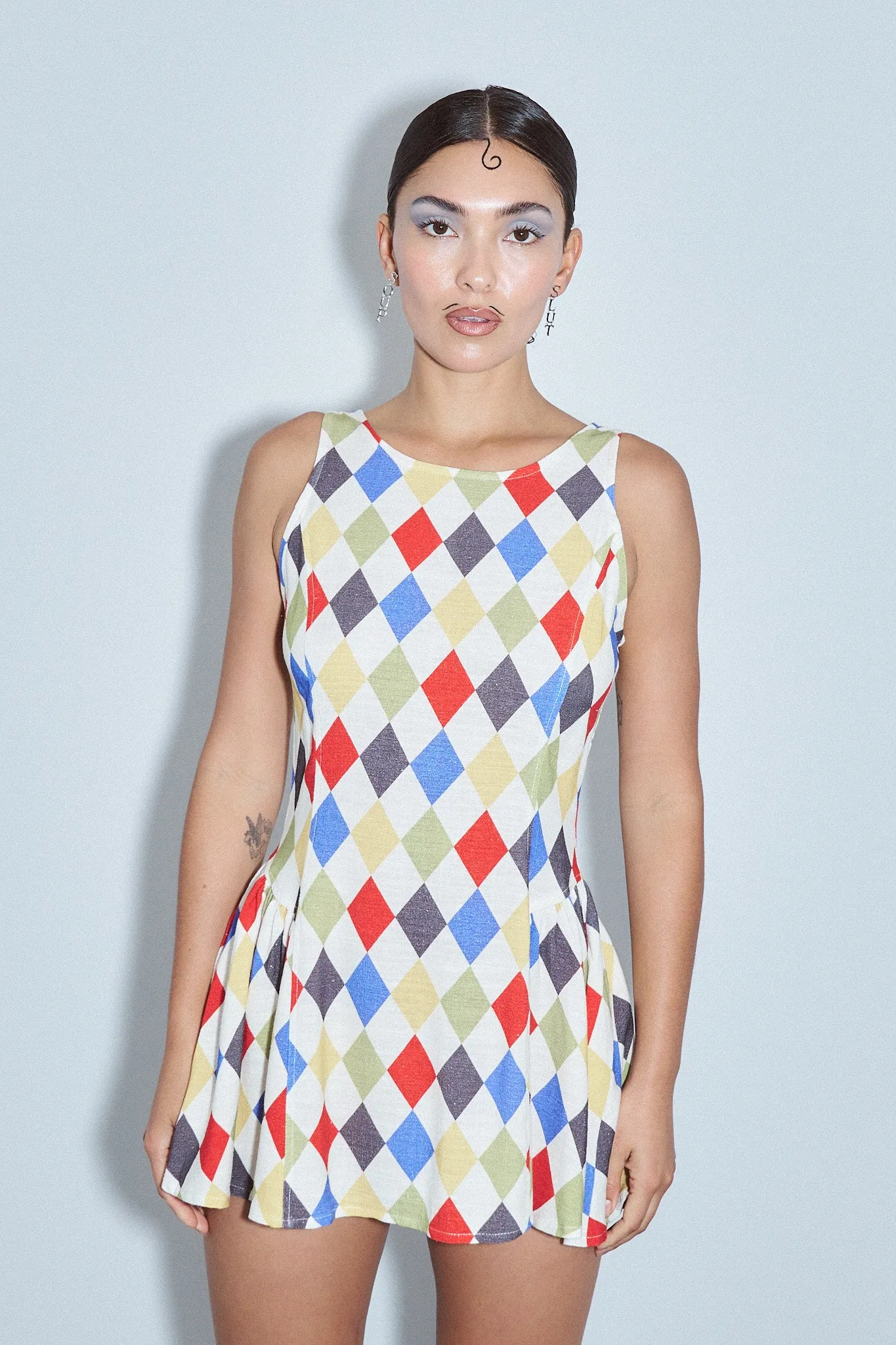 Barefoot Mini Dress Soft Linen Harlequin sold by Fashion Brand Company product image thumbnail 4