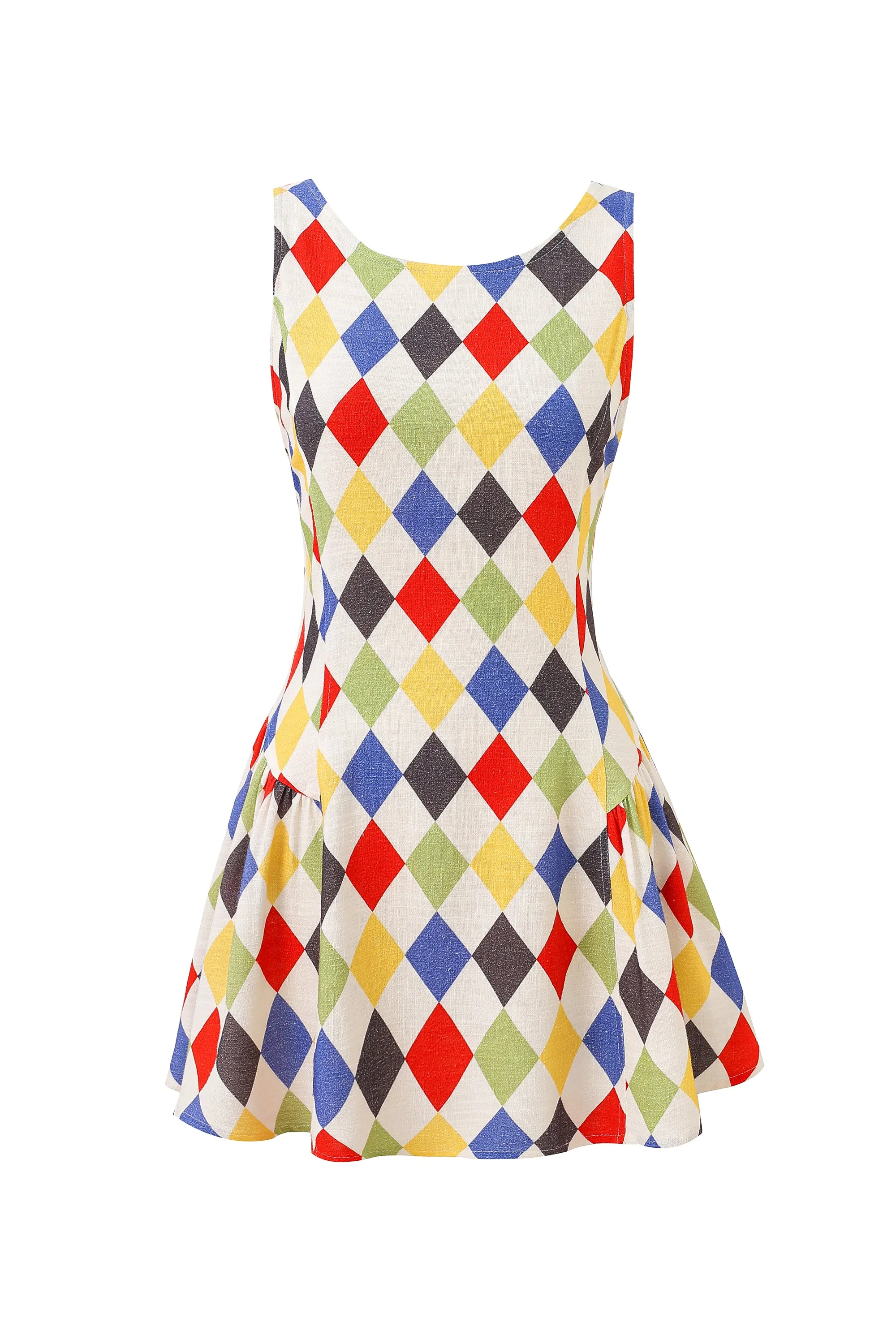 Barefoot Mini Dress Soft Linen Harlequin sold by Fashion Brand Company product image thumbnail 3