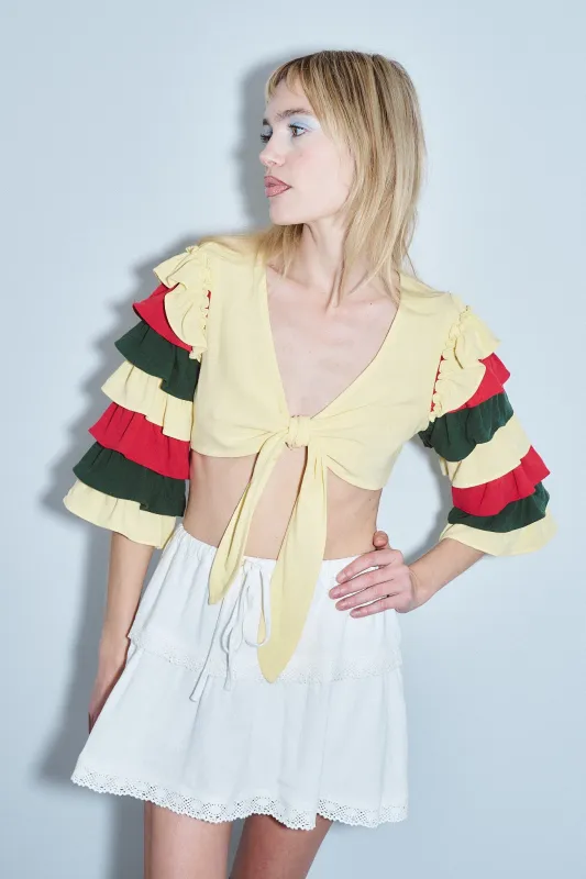 Burger Soft Linen Rumba Top made by Fashion Brand Company