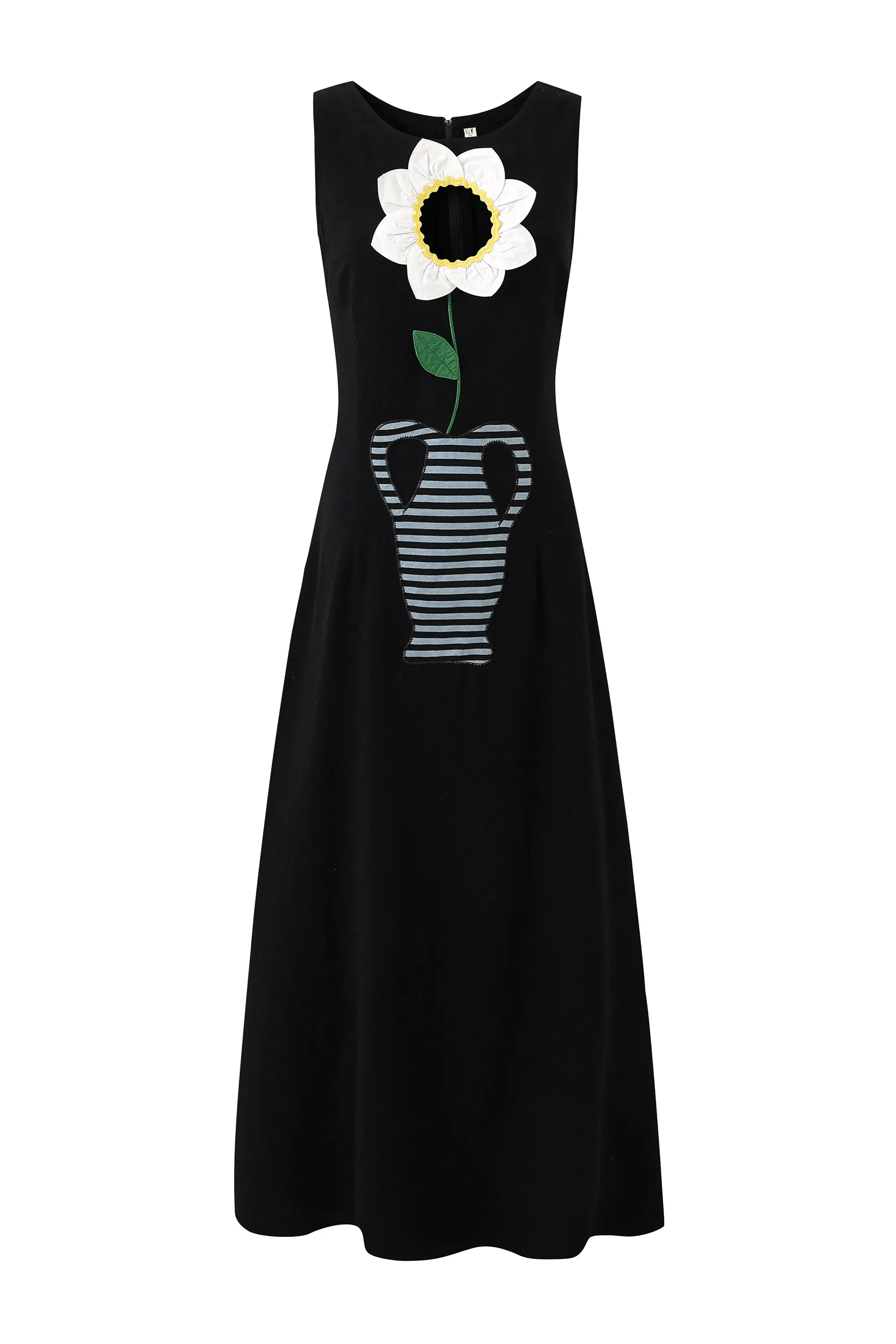 Good Woman Flower Vase Linen Dress sold by Fashion Brand Company product image thumbnail 4