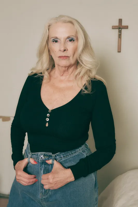 Long Sleeve Tencel Rib Henley Top Black made by Fashion Brand Company