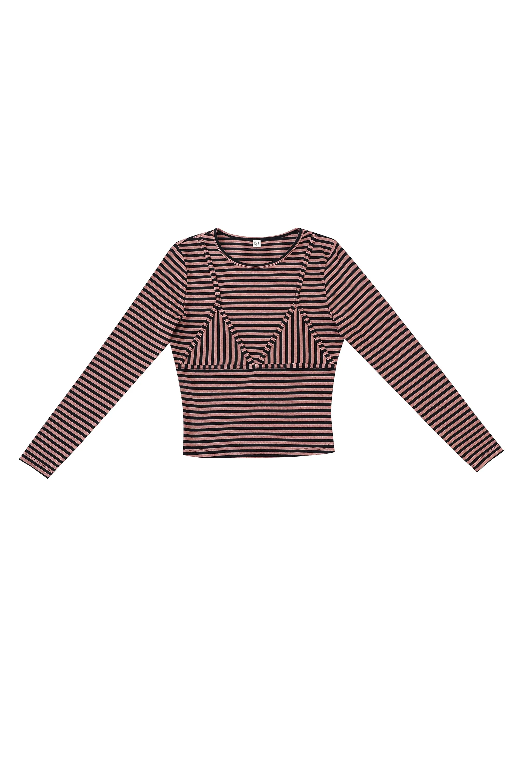 Long Sleeve Bikini Bod Pink Stripe sold by Fashion Brand Company
