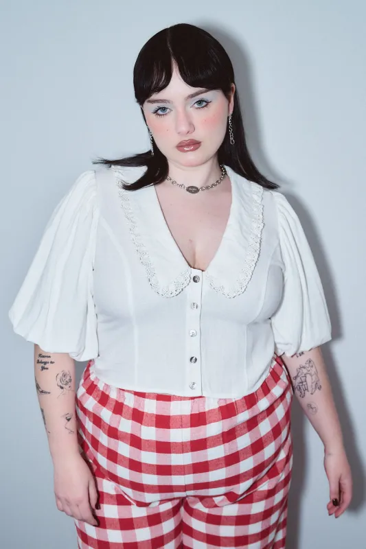 Church Girl Blouse Soft Linen made by Fashion Brand Company