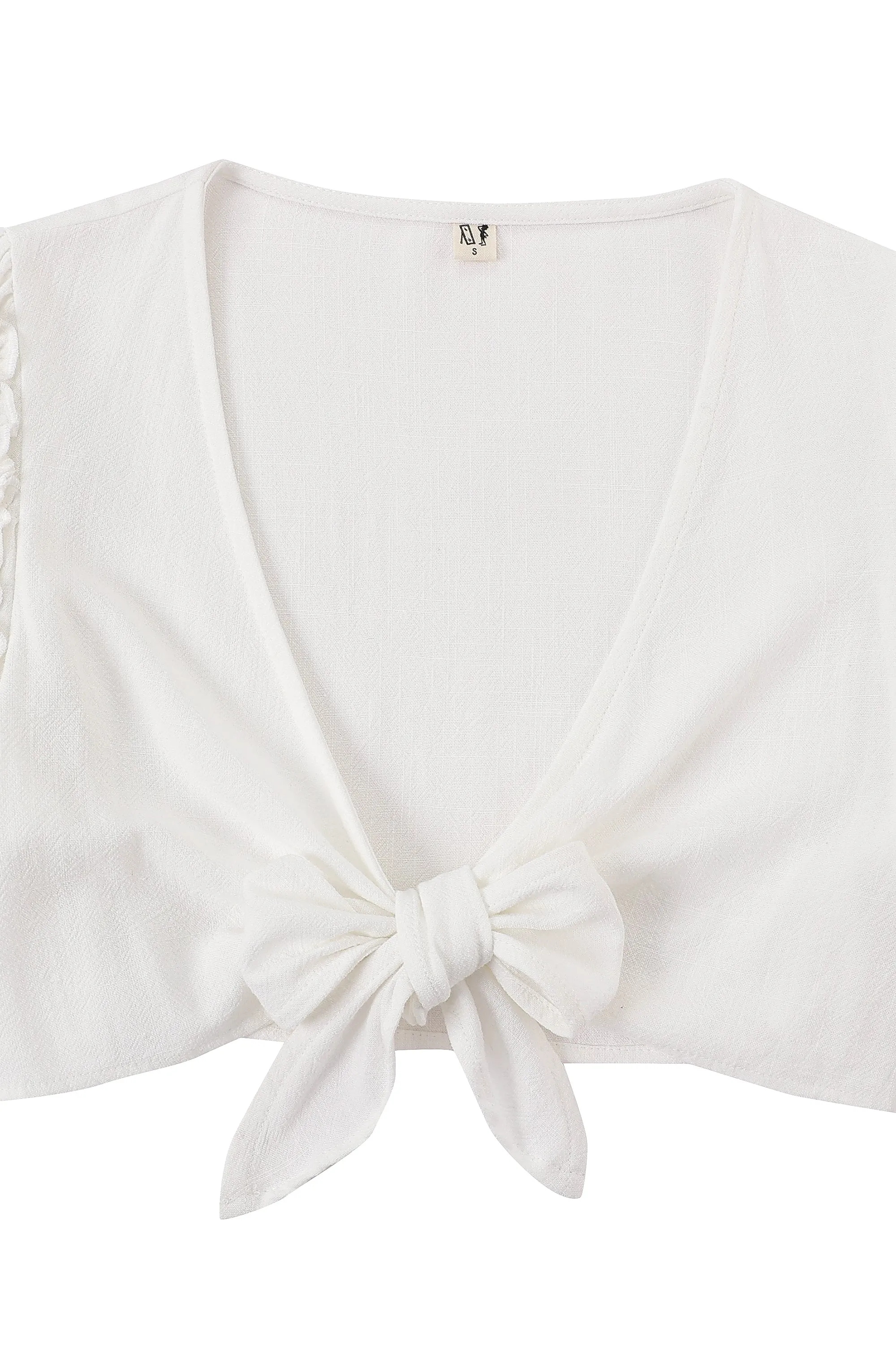 Rumba Top Soft Linen White sold by Fashion Brand Company product image thumbnail 3