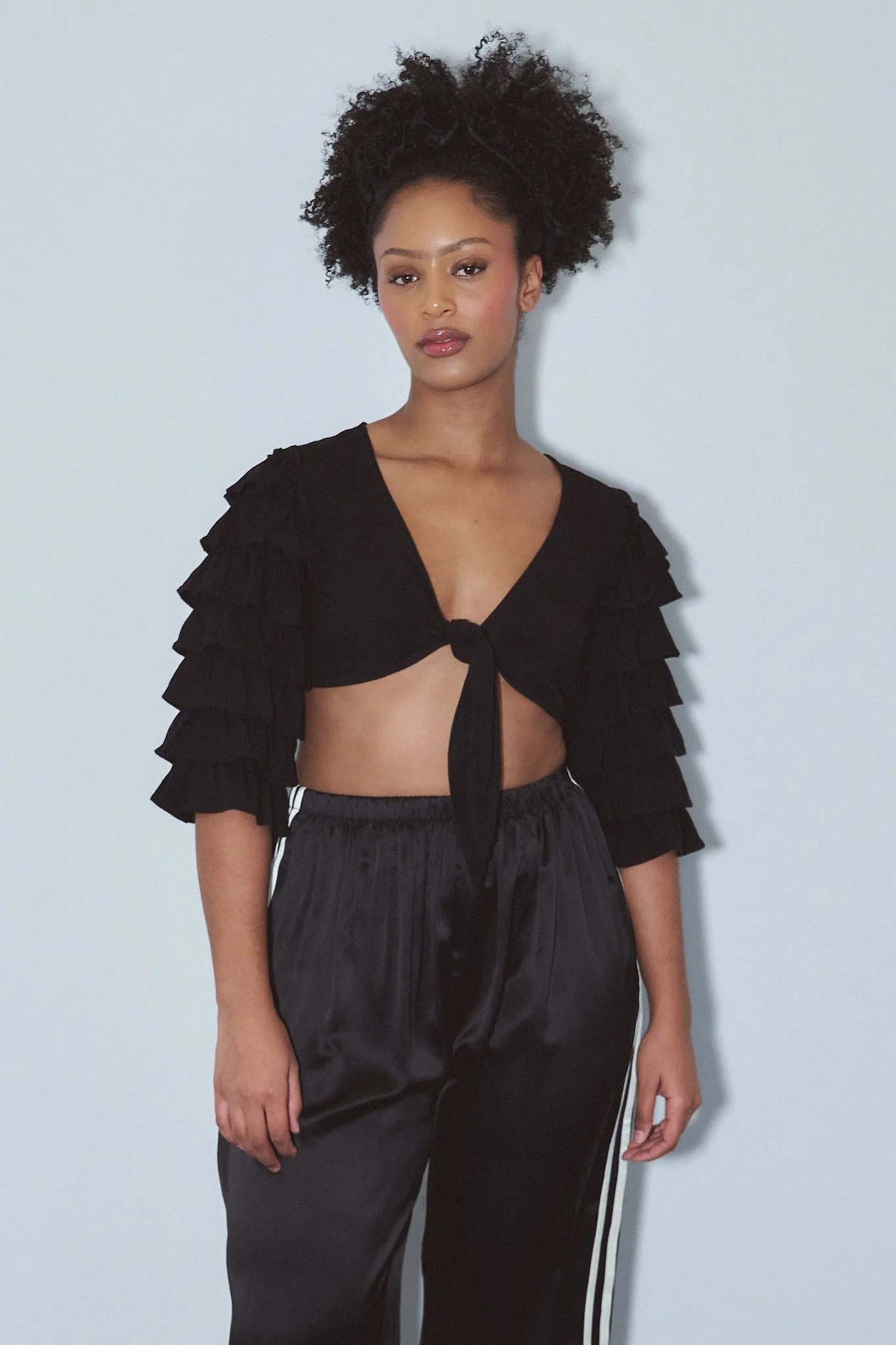Rumba Top Soft Linen Black sold by Fashion Brand Company