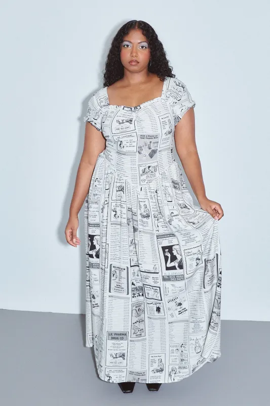 Sweetheart Soft Linen Maxi Dress White Pages made by Fashion Brand Company