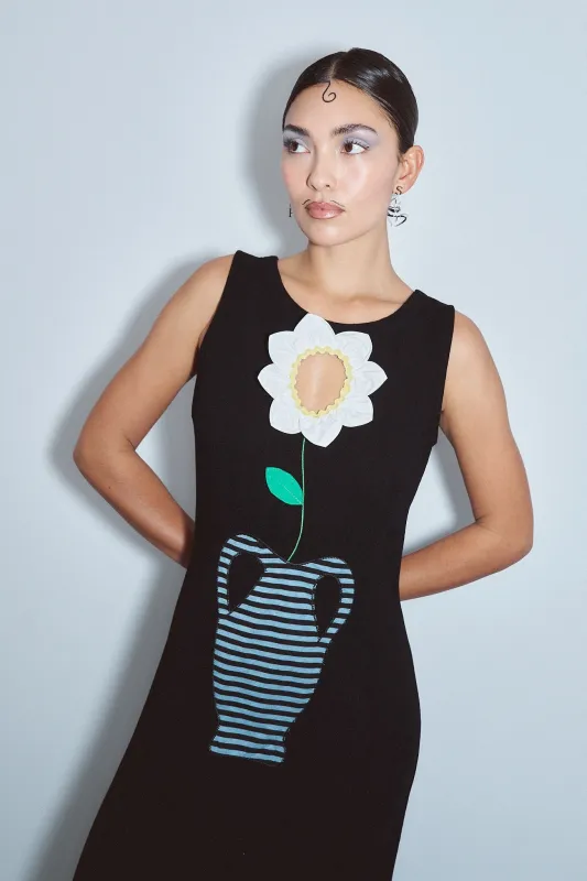Good Woman Flower Vase Linen Dress made by Fashion Brand Company