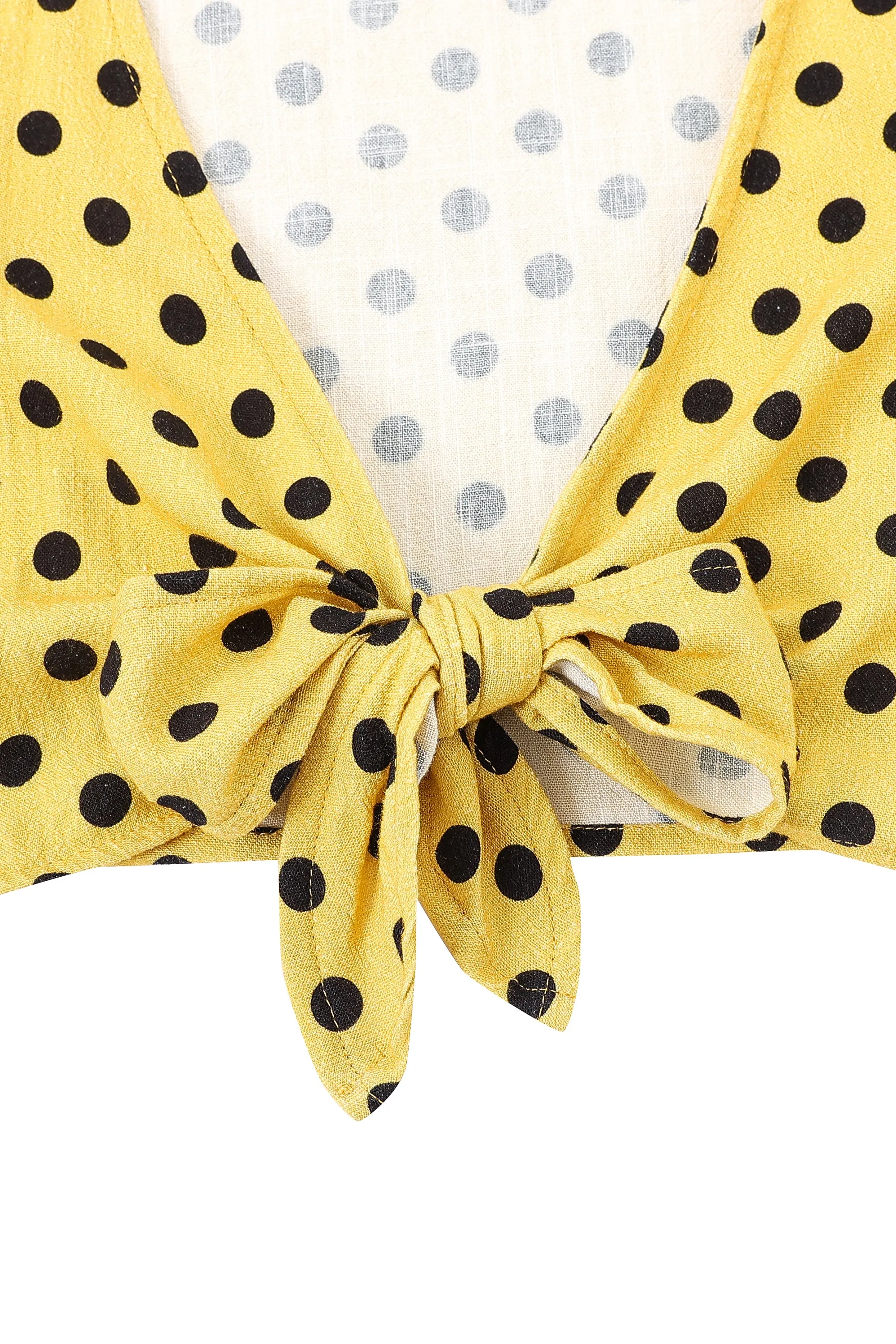 Rumba Top Soft Linen Yellow Polka Dot sold by Fashion Brand Company product image thumbnail 5