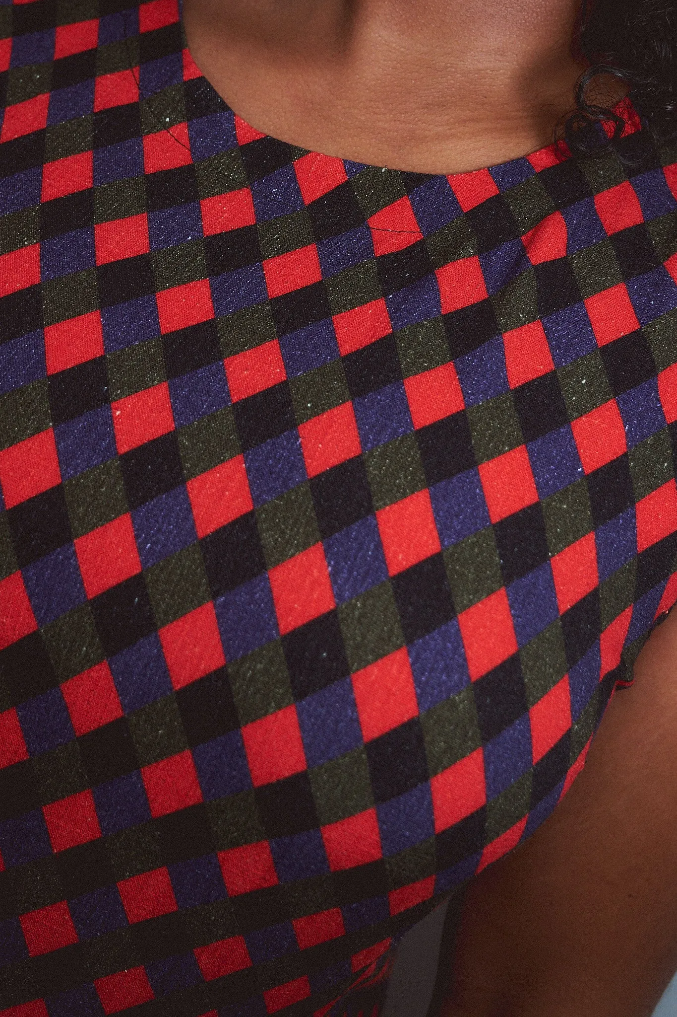 Good Woman Soft Linen Dress Diamond Print sold by Fashion Brand Company product image thumbnail 2