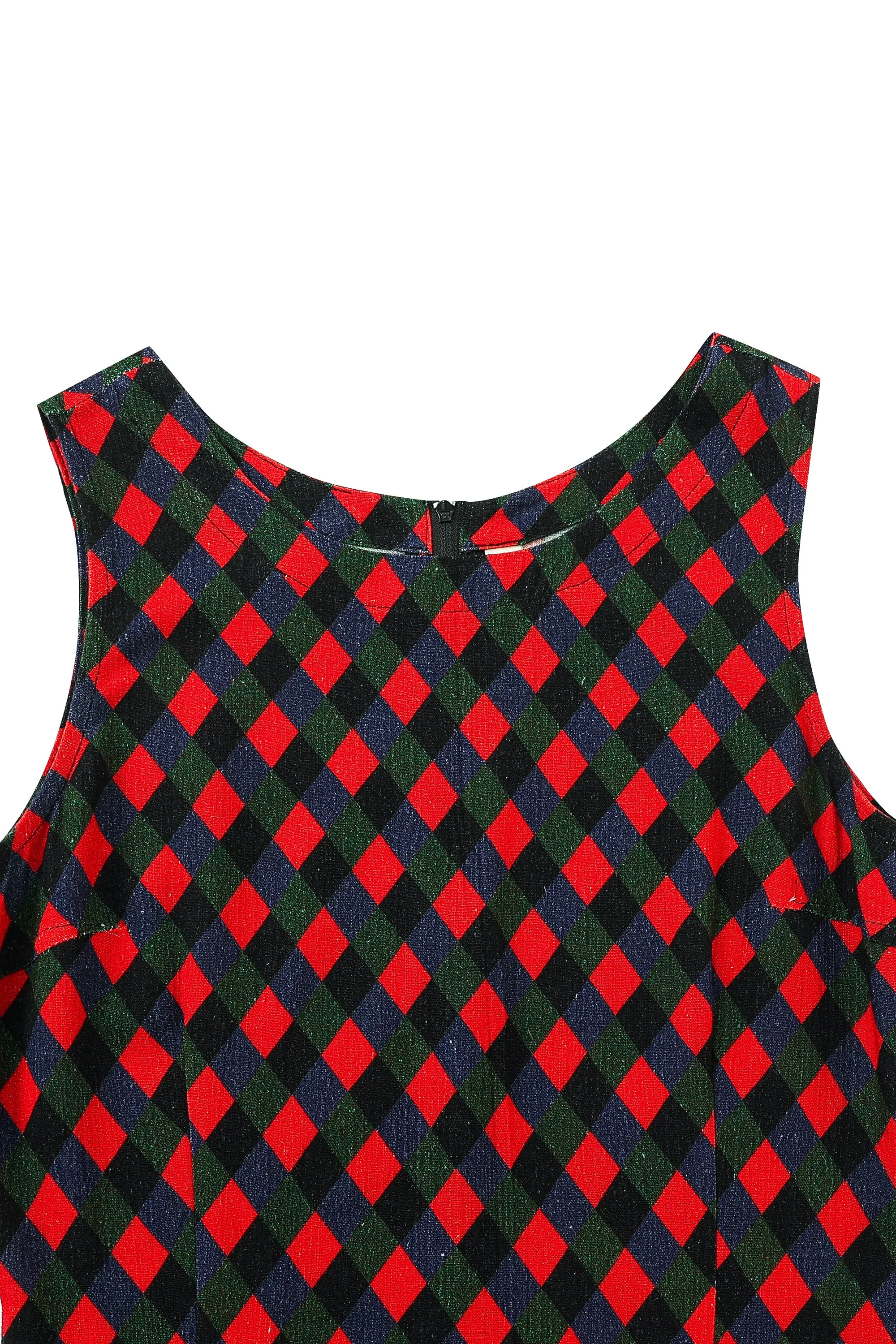 Good Woman Soft Linen Dress Diamond Print sold by Fashion Brand Company product image thumbnail 4