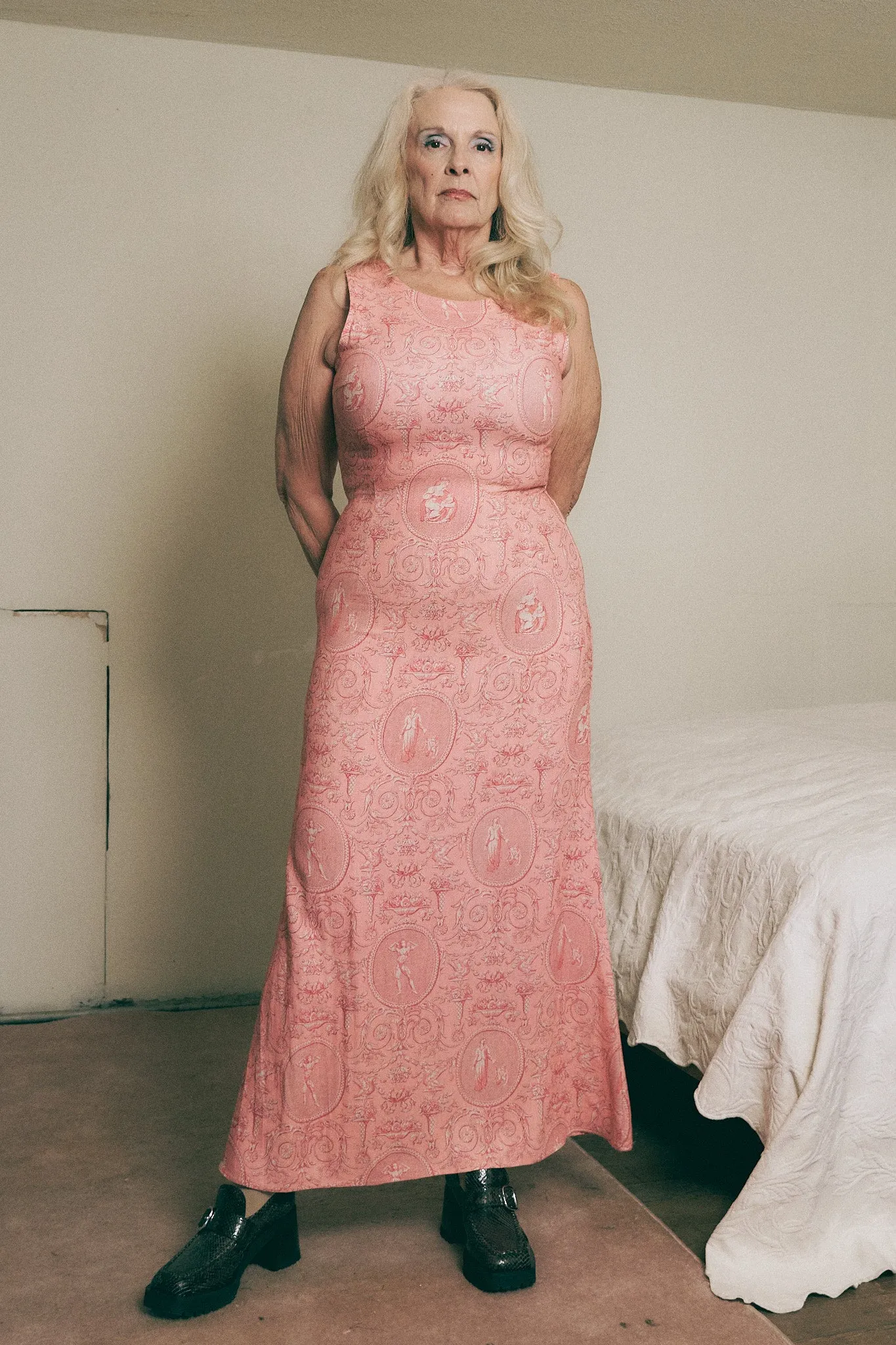 Good Woman Soft Linen Dress "Women" Pink Toile sold by Fashion Brand Company product image thumbnail 5