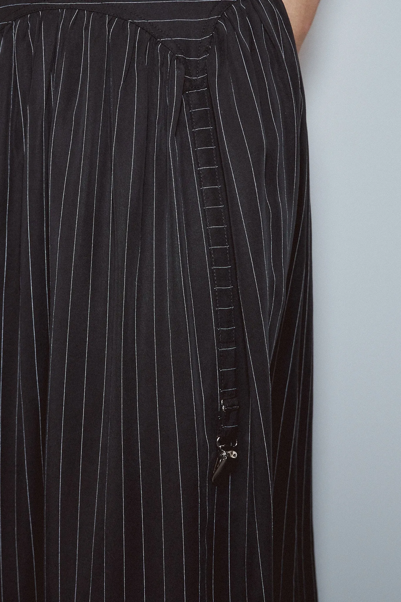 Garter Dress Tencel Stripe Black sold by Fashion Brand Company product image thumbnail 5