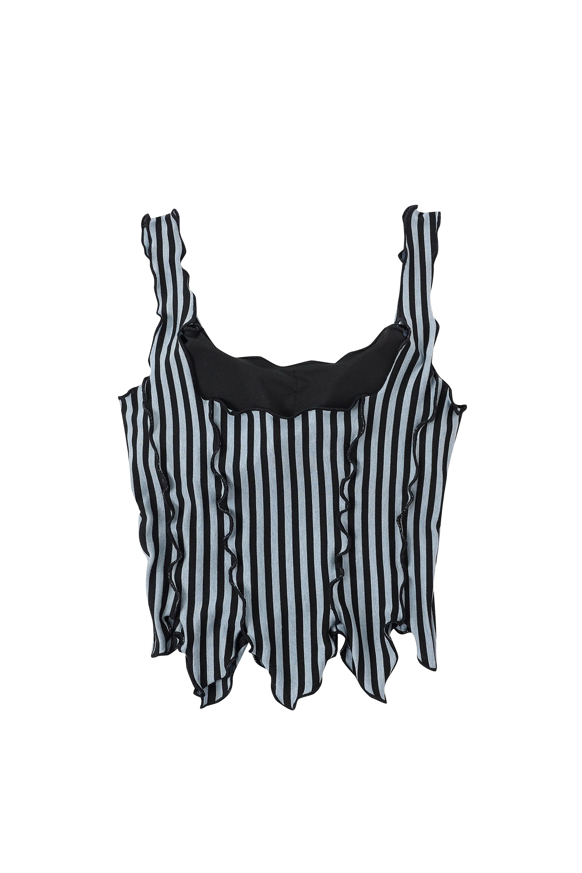 Blue Stripe Tencel/Wool Blend Leaf Tank sold by Fashion Brand Company product image thumbnail 3