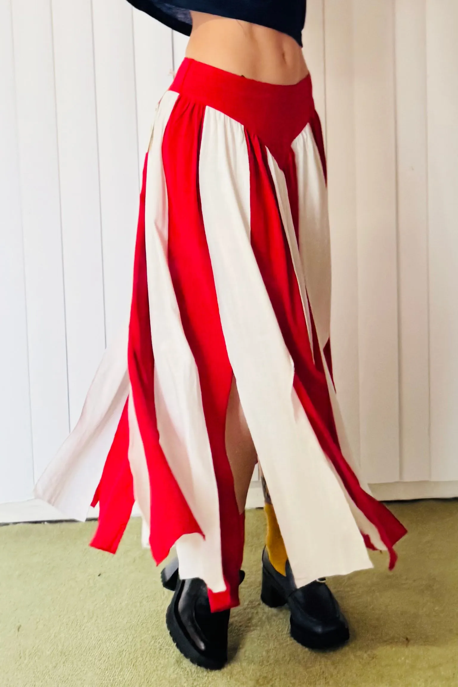 SAMPLE #637 - S Striped Cheer Carwash Skirt sold by Fashion Brand Company