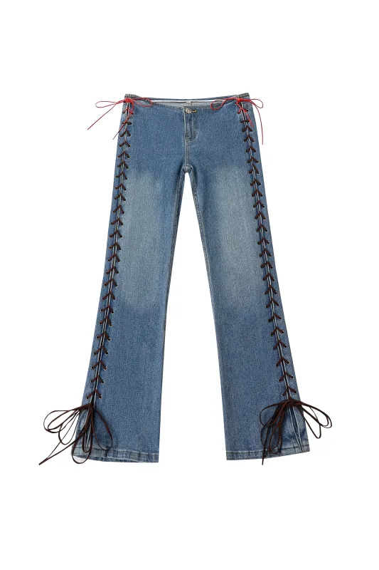 Coyote Ugly Lace Up Jeans made by Fashion Brand Company
