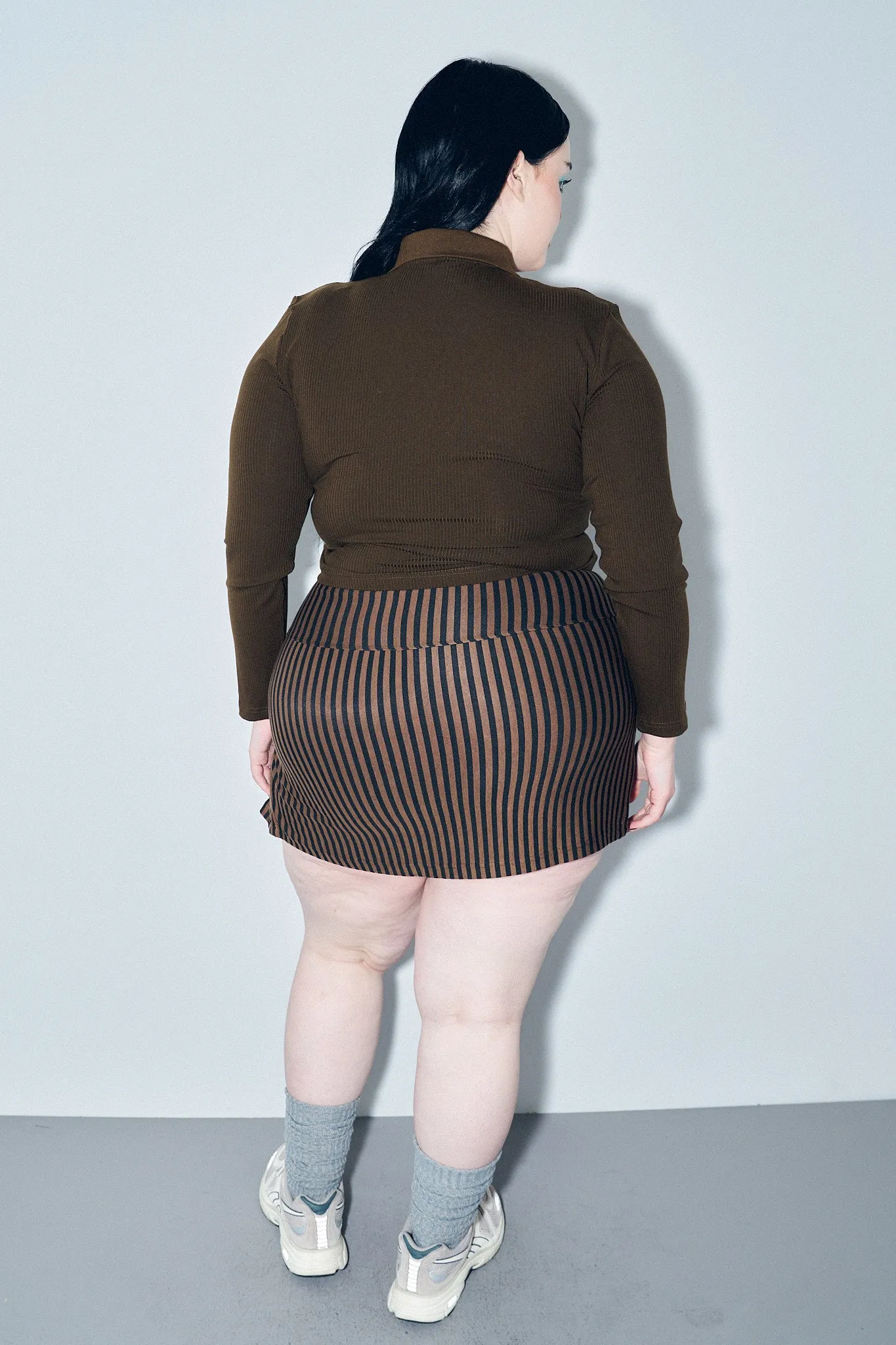 Mini Skort Brown Stripe sold by Fashion Brand Company product image thumbnail 4