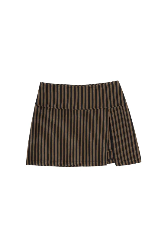 Mini Skort Brown Stripe made by Fashion Brand Company