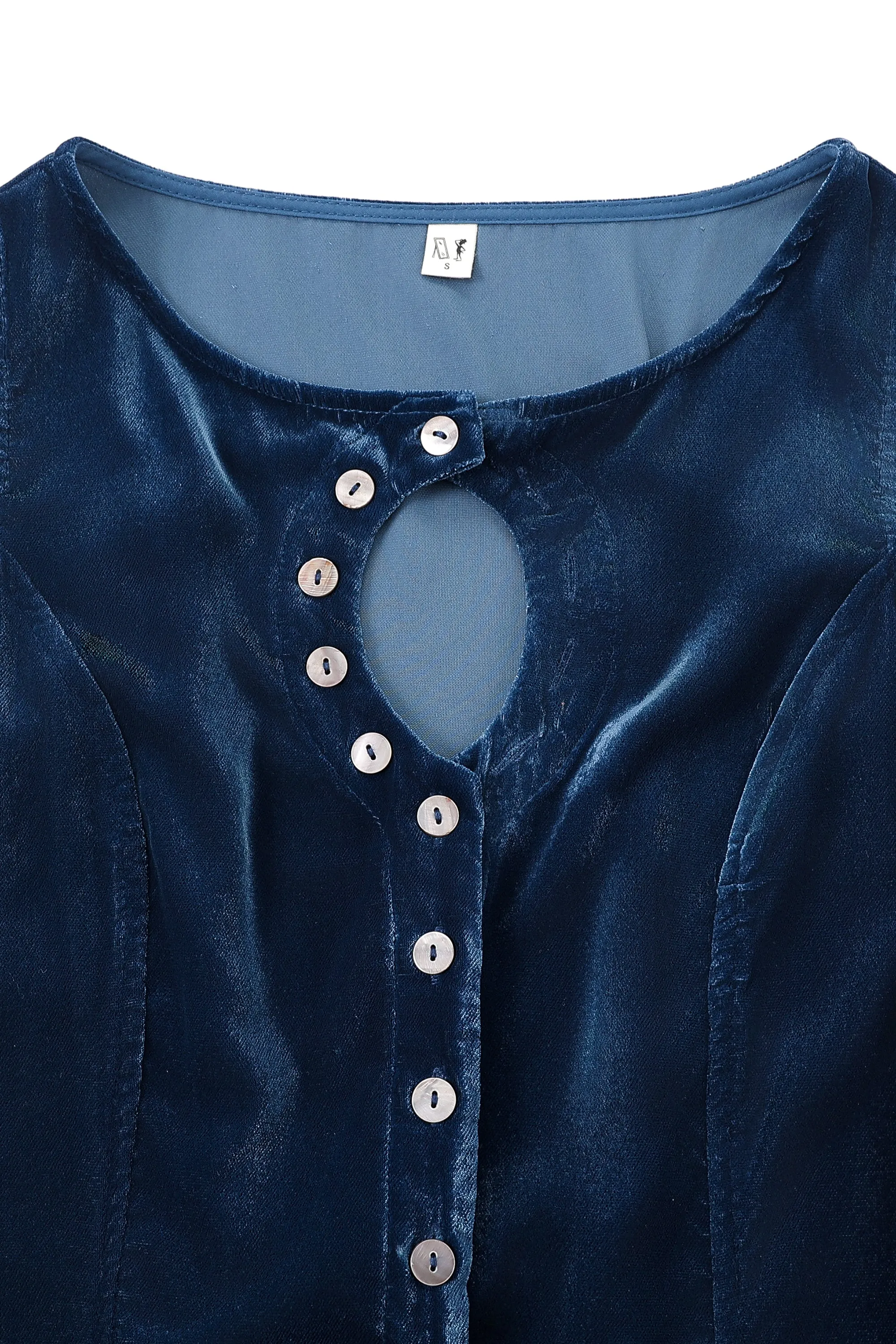 Unbuttoned Velvet Mini Dress Dusk sold by Fashion Brand Company product image thumbnail 5