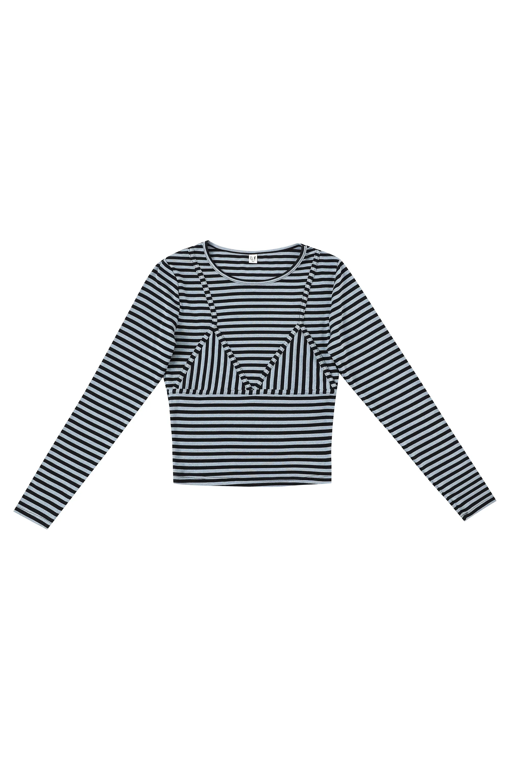 Long Sleeve Bikini Bod Blue Stripe sold by Fashion Brand Company product image thumbnail 3