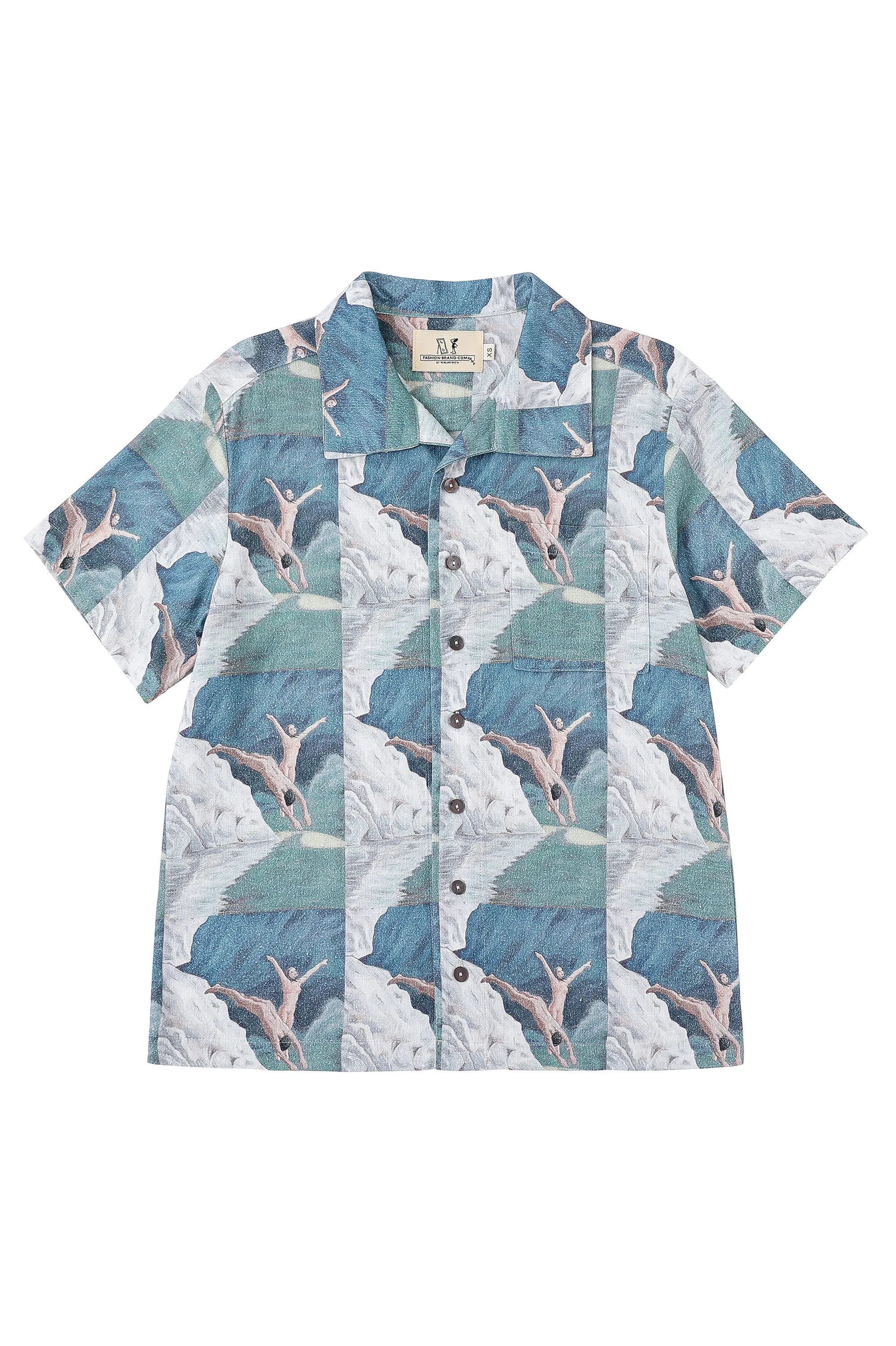 Unisex Nude Divers Linen Button Up sold by Fashion Brand Company