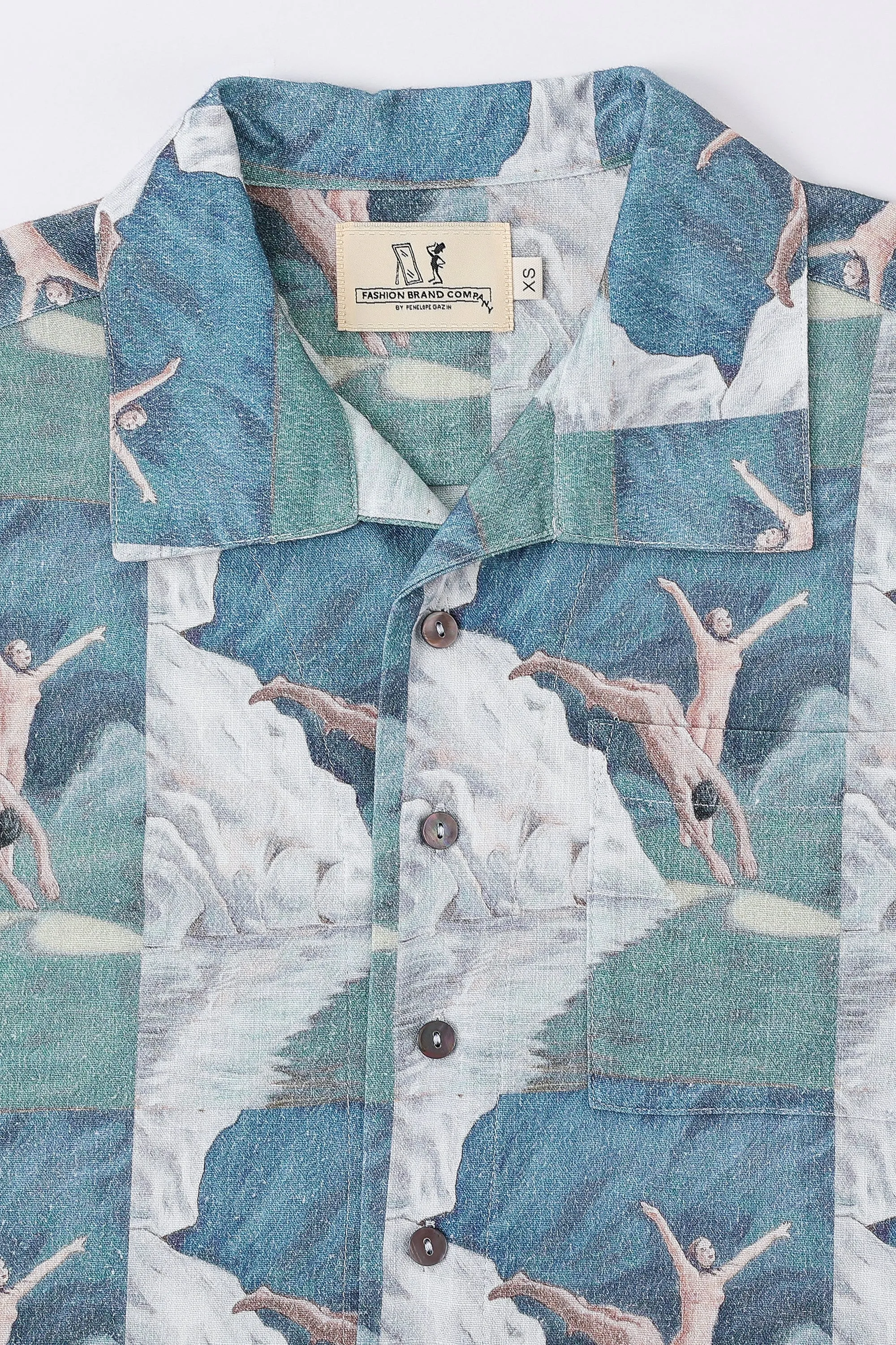 Unisex Nude Divers Linen Button Up sold by Fashion Brand Company product image thumbnail 2