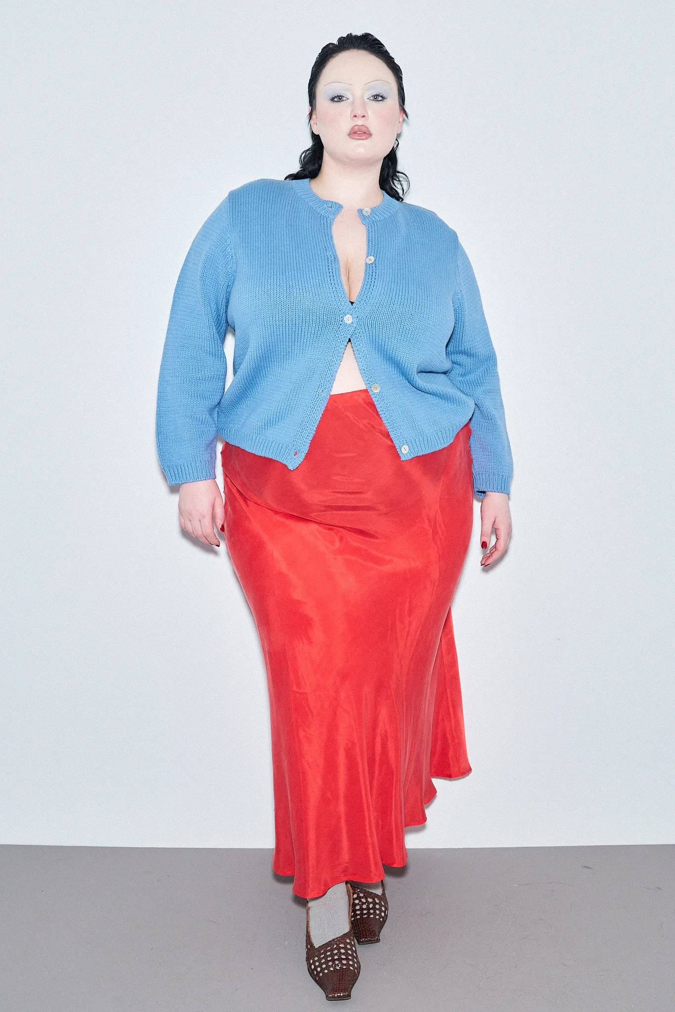 Blue Cotton Cardigan sold by Fashion Brand Company product image thumbnail 3