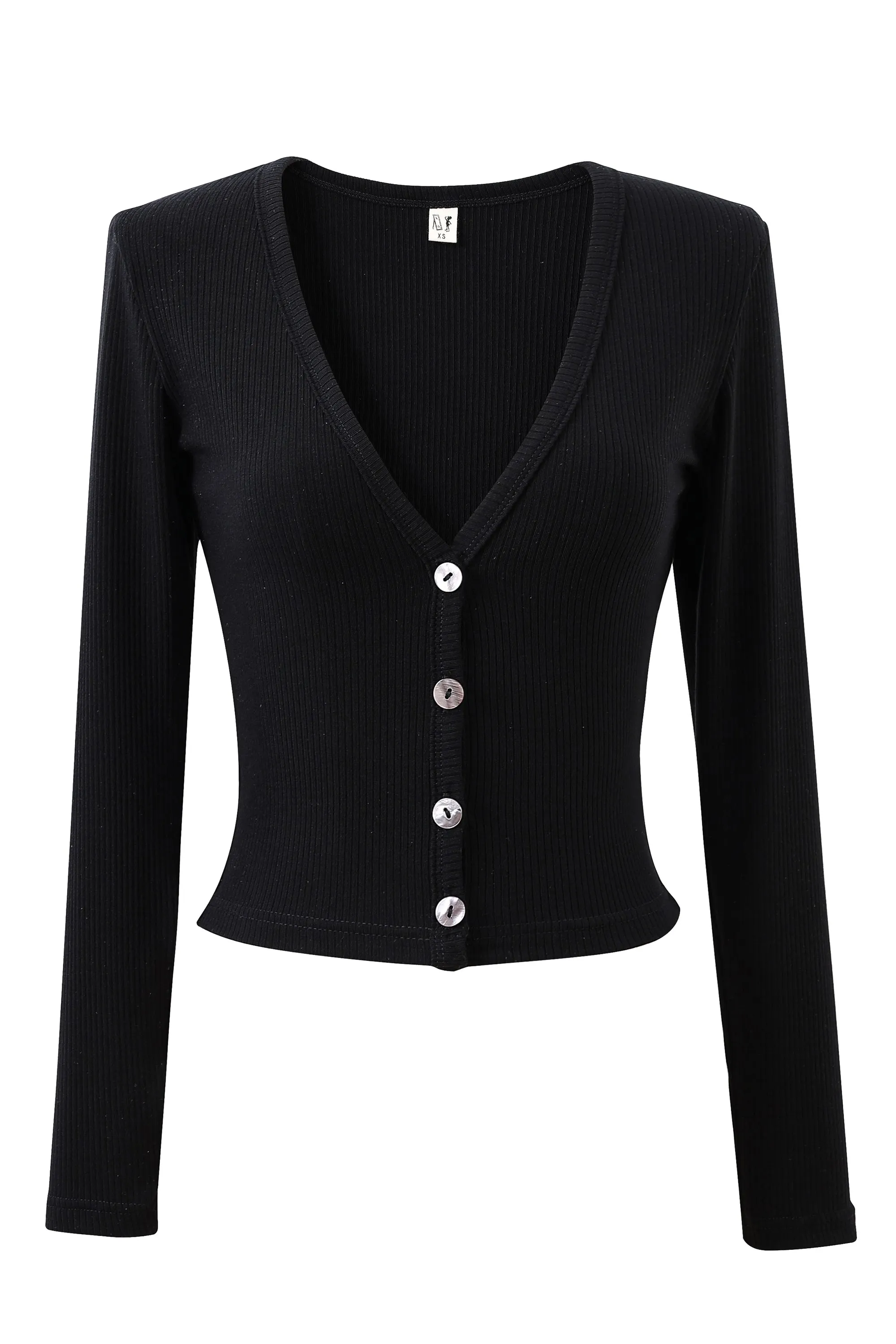 V-Neck Button Down Tencel Rib sold by Fashion Brand Company product image thumbnail 2