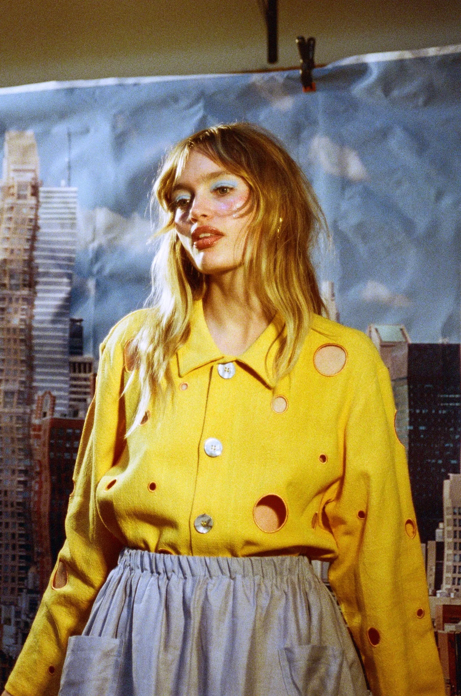 Unisex Swiss Cheese Jacket Thick Linen sold by Fashion Brand Company product image thumbnail 3