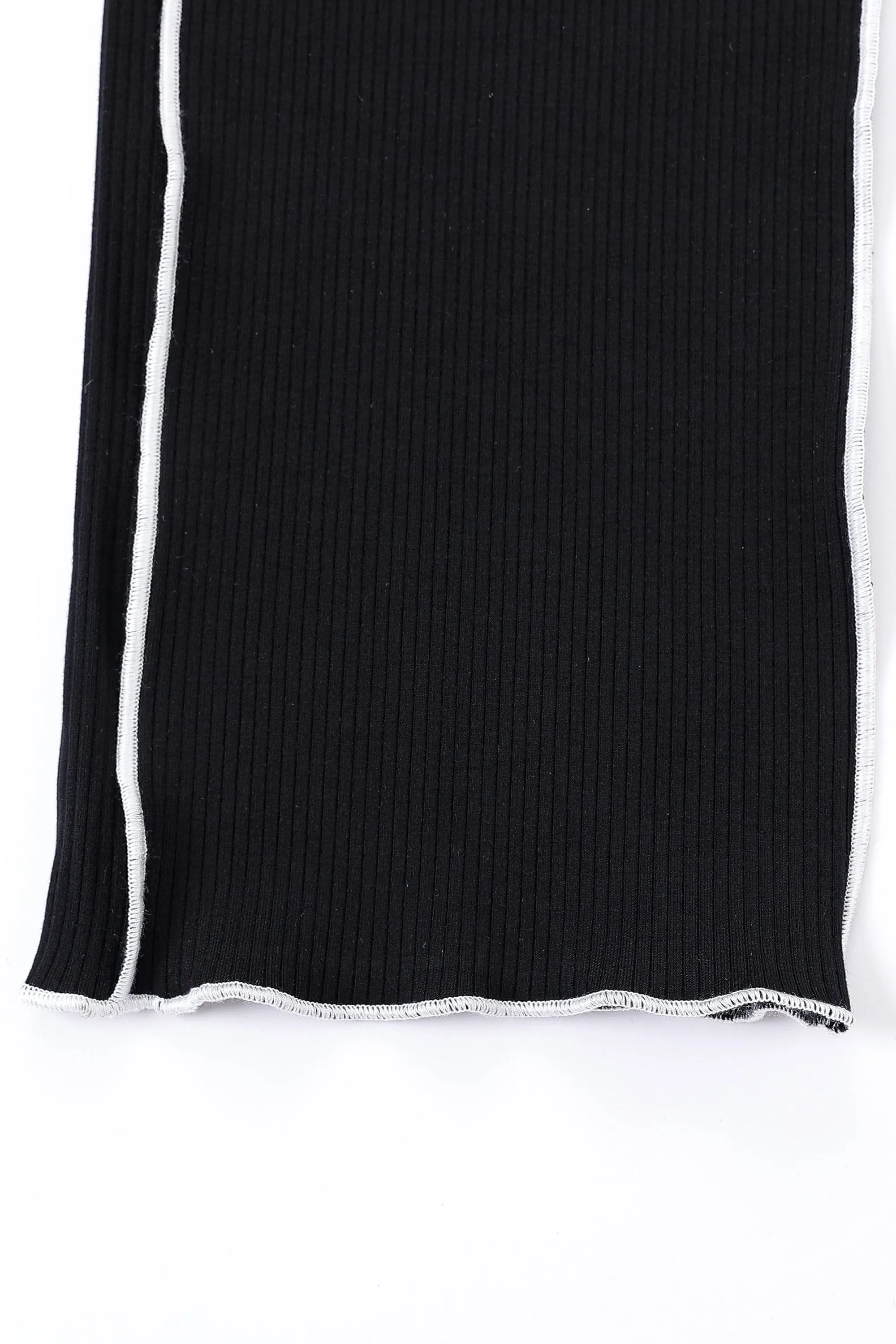 Tencel Rib Seamed Lounge Pants Black sold by Fashion Brand Company product image thumbnail 5