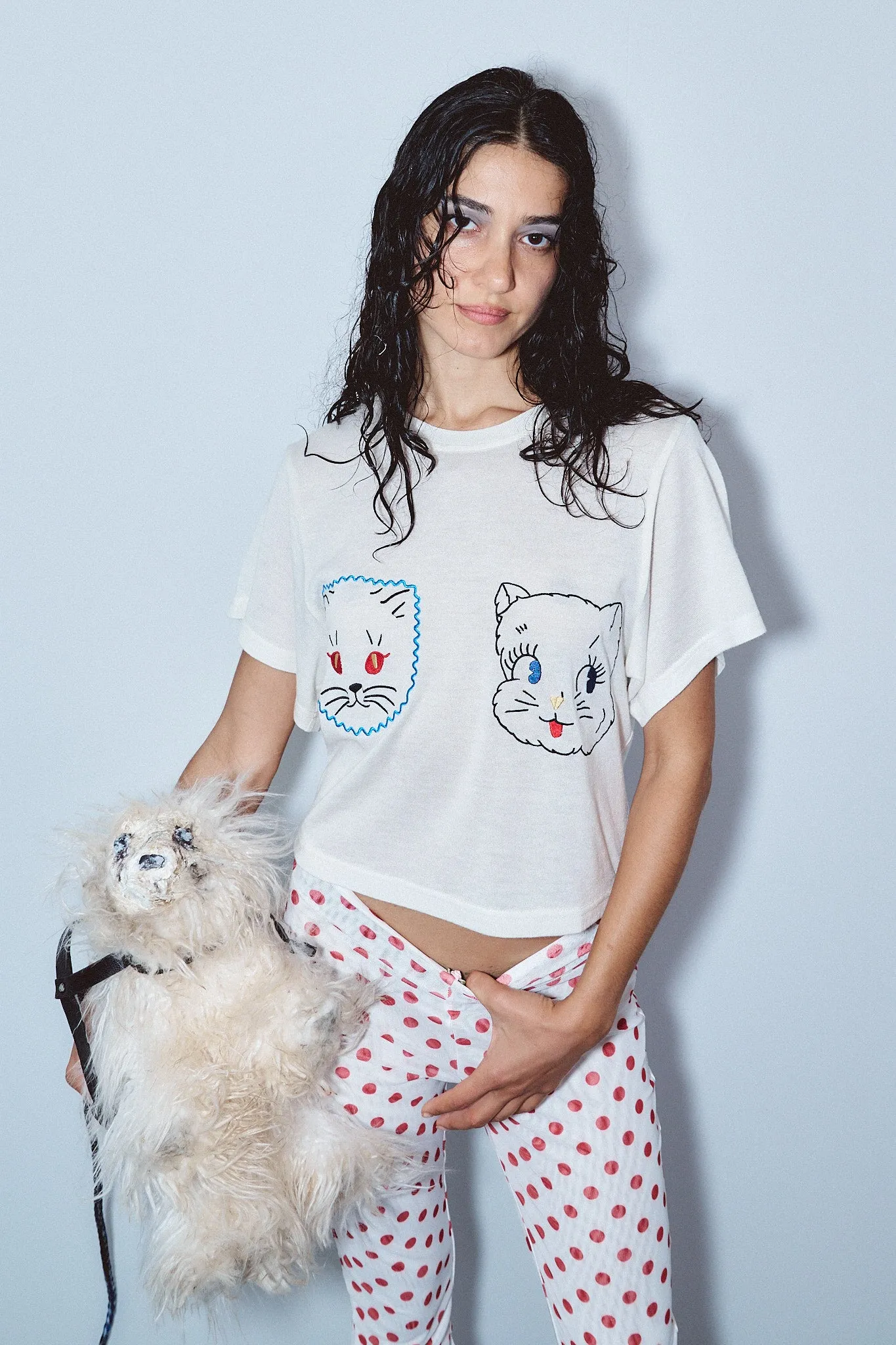 Cat Boobs Embroidered Tommy Tee sold by Fashion Brand Company product image thumbnail 5