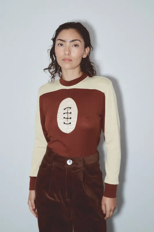 Football Long Sleeve Tee made by Fashion Brand Company