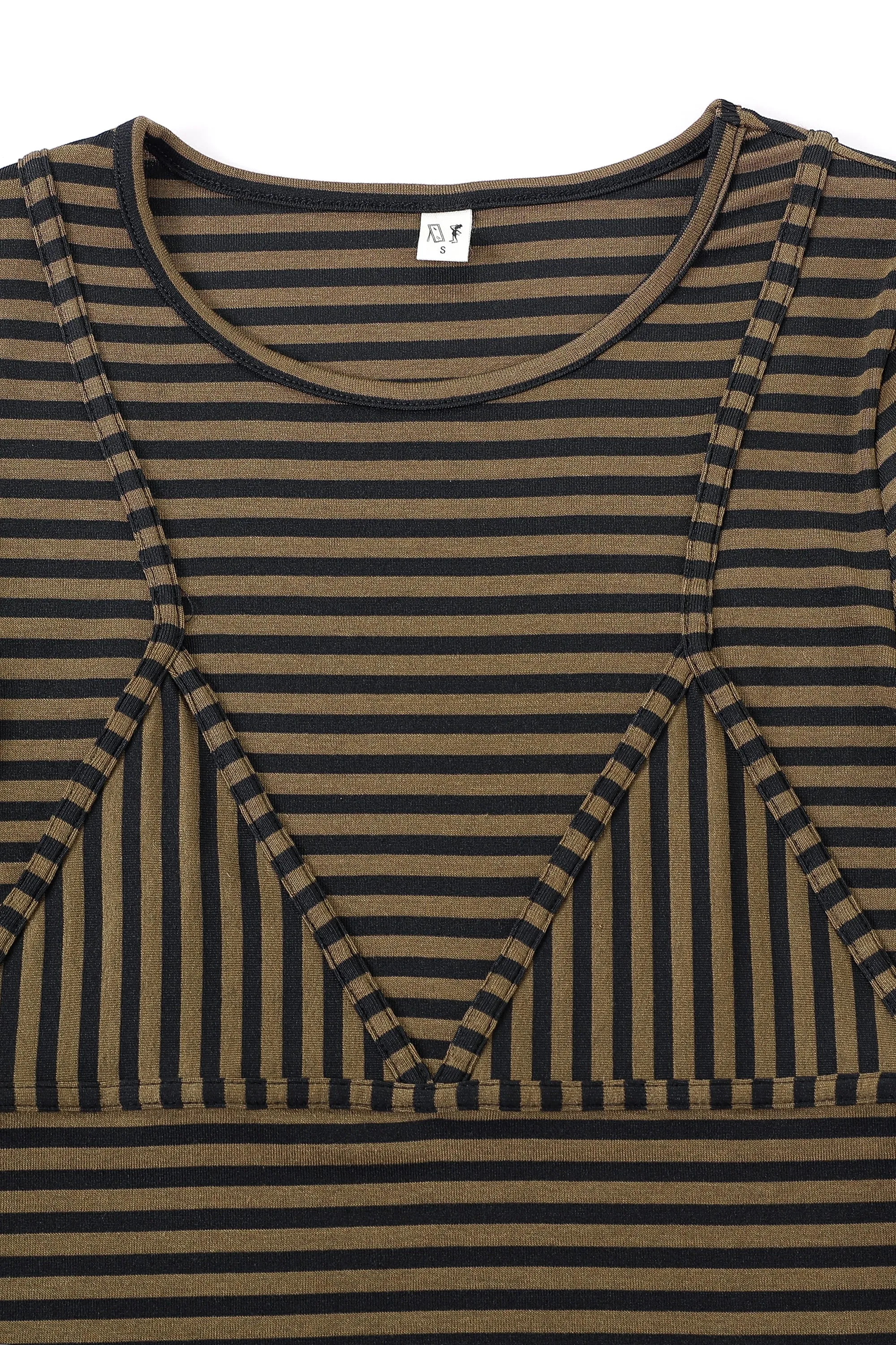 Long Sleeve Bikini Bod Brown Stripe sold by Fashion Brand Company product image thumbnail 4