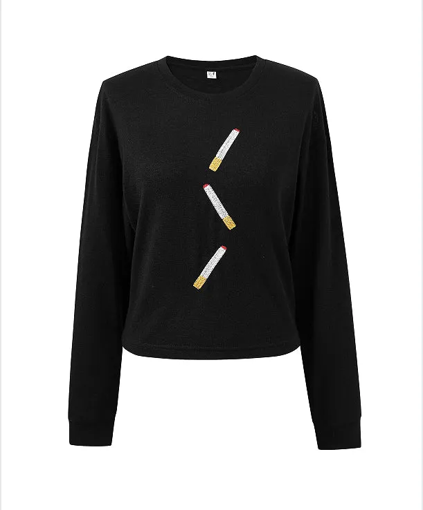 Cigarettes Wool Blend Long Sleeve Tee sold by Fashion Brand Company product image thumbnail 3