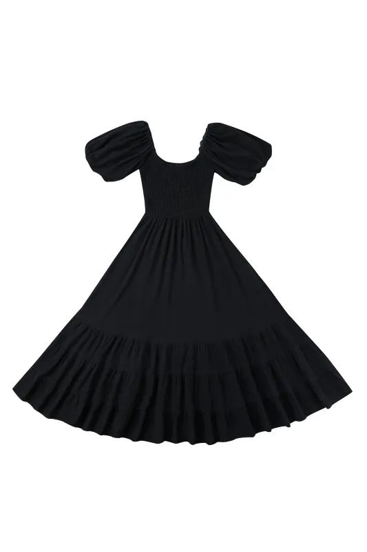 Picnic Gown Soft Linen Black made by Fashion Brand Company