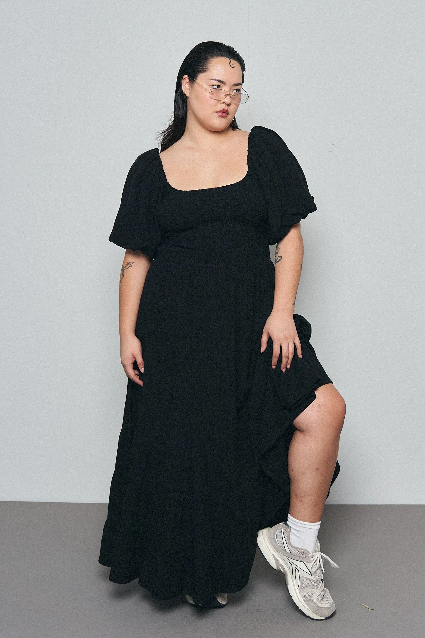 Picnic Gown Soft Linen Black sold by Fashion Brand Company product image thumbnail 4