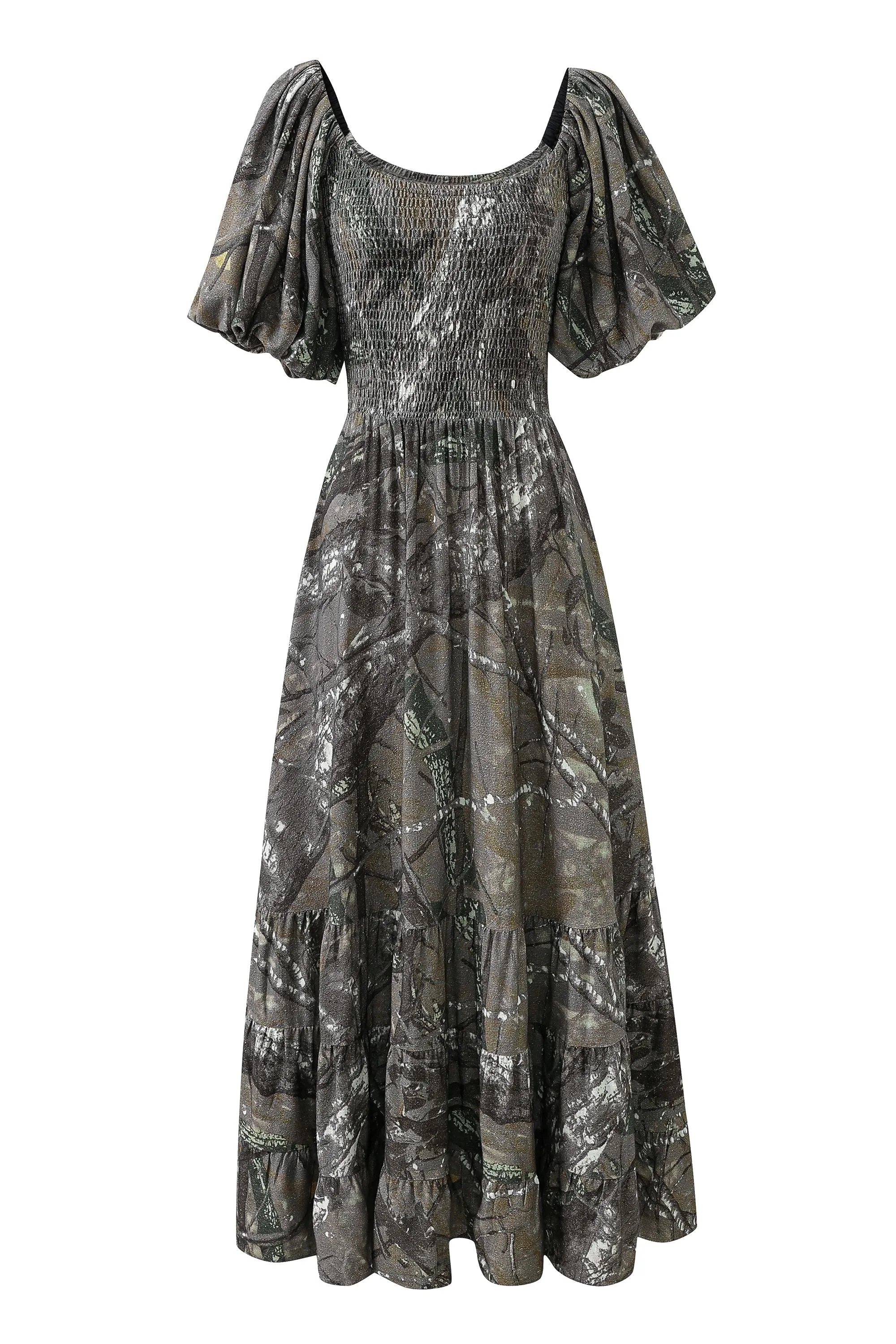 Picnic Gown Soft Linen Forest Camo sold by Fashion Brand Company product image thumbnail 5