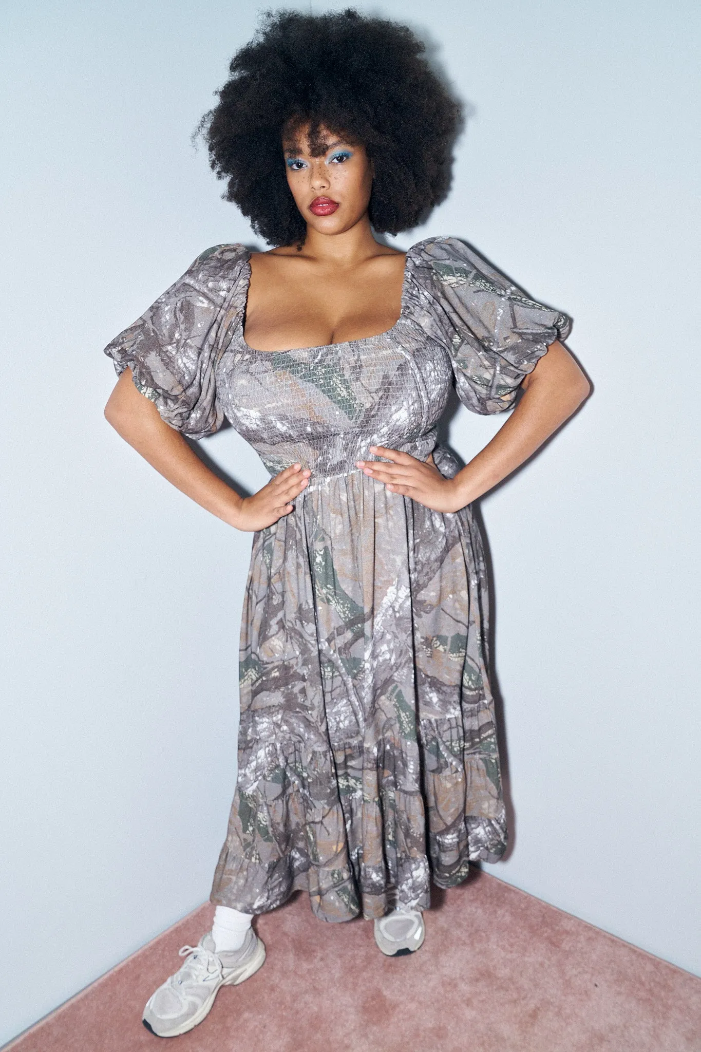 Picnic Gown Soft Linen Forest Camo sold by Fashion Brand Company product image thumbnail 2