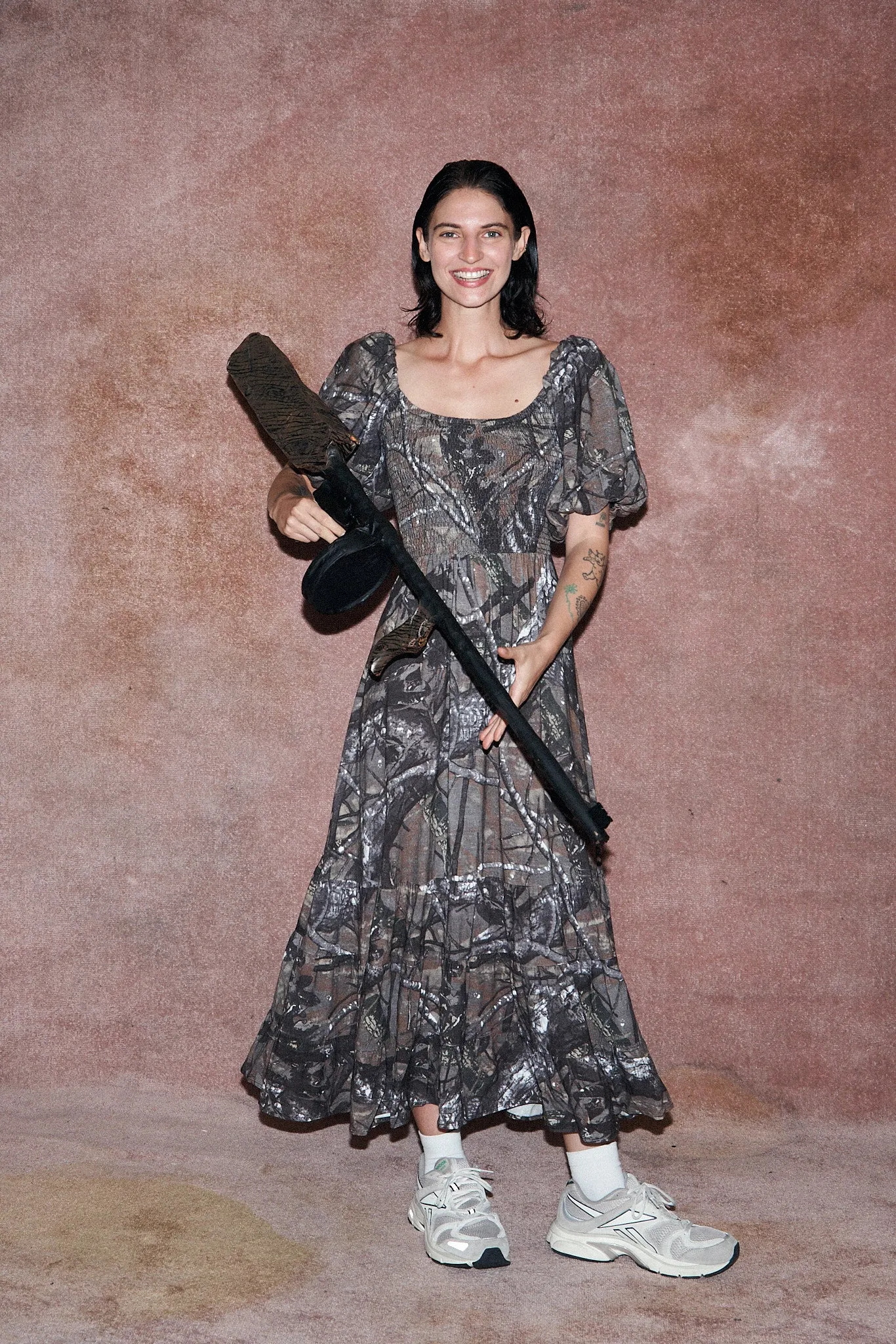 Picnic Gown Soft Linen Forest Camo sold by Fashion Brand Company product image thumbnail 3