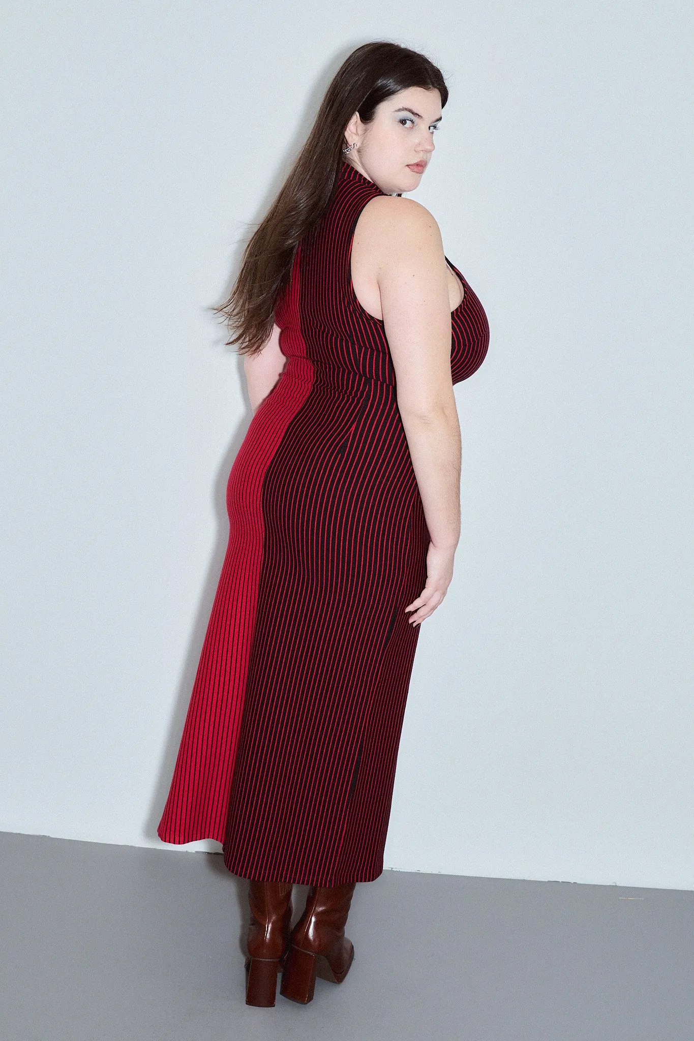 Blood Stripe Maxi Dress sold by Fashion Brand Company product image thumbnail 5